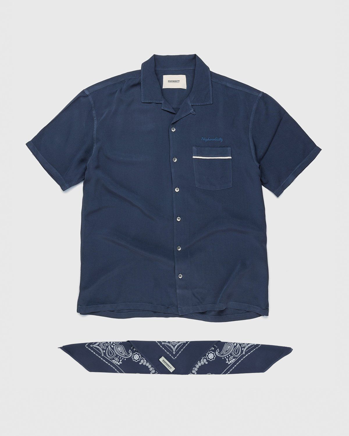 Highsnobiety – Bowling Shirt Navy - Shirts - Blue - Image 1