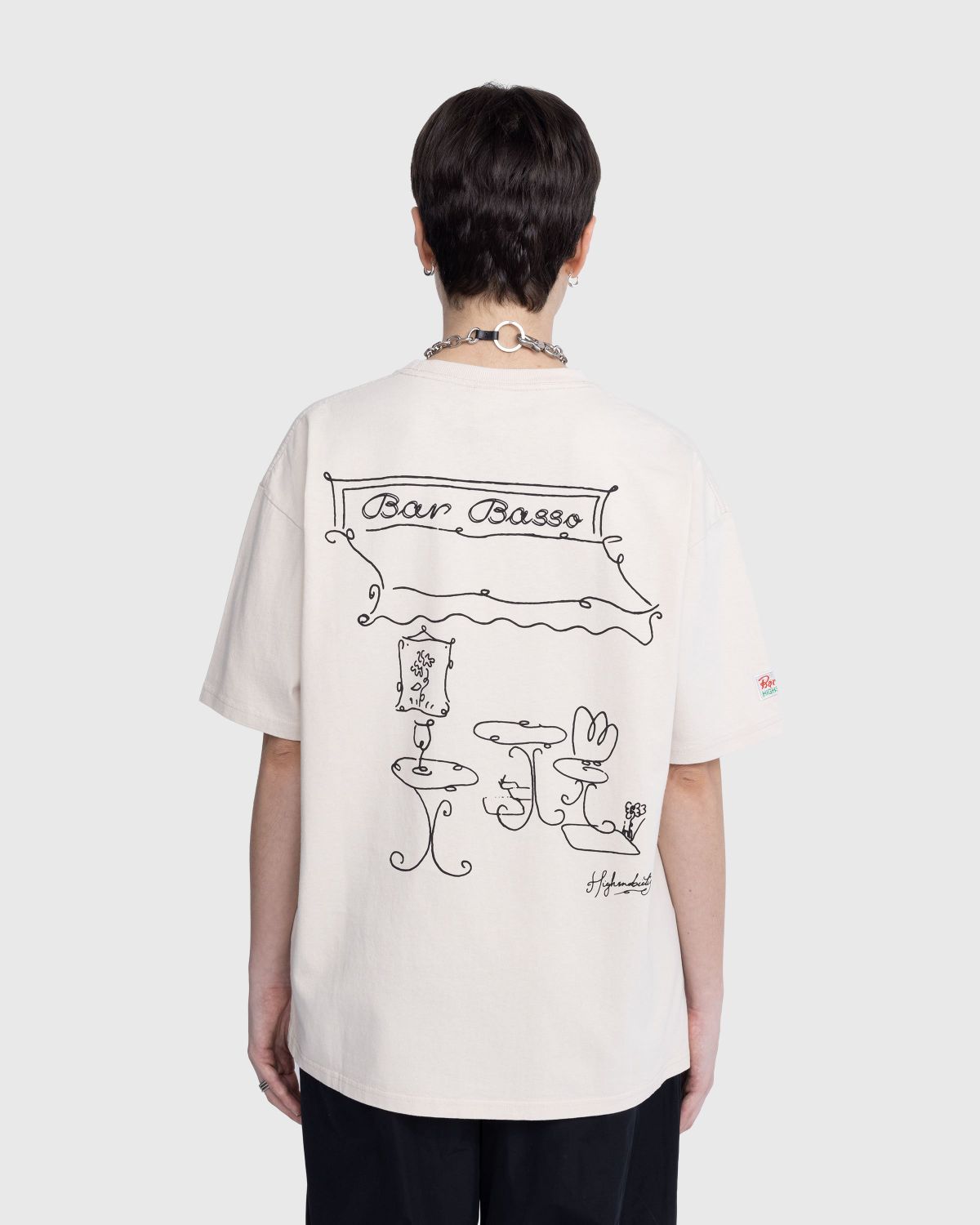 Bar Basso x Highsnobiety – Illustrated Graphic T-Shirt Eggshell - Tops - Beige - Image 6
