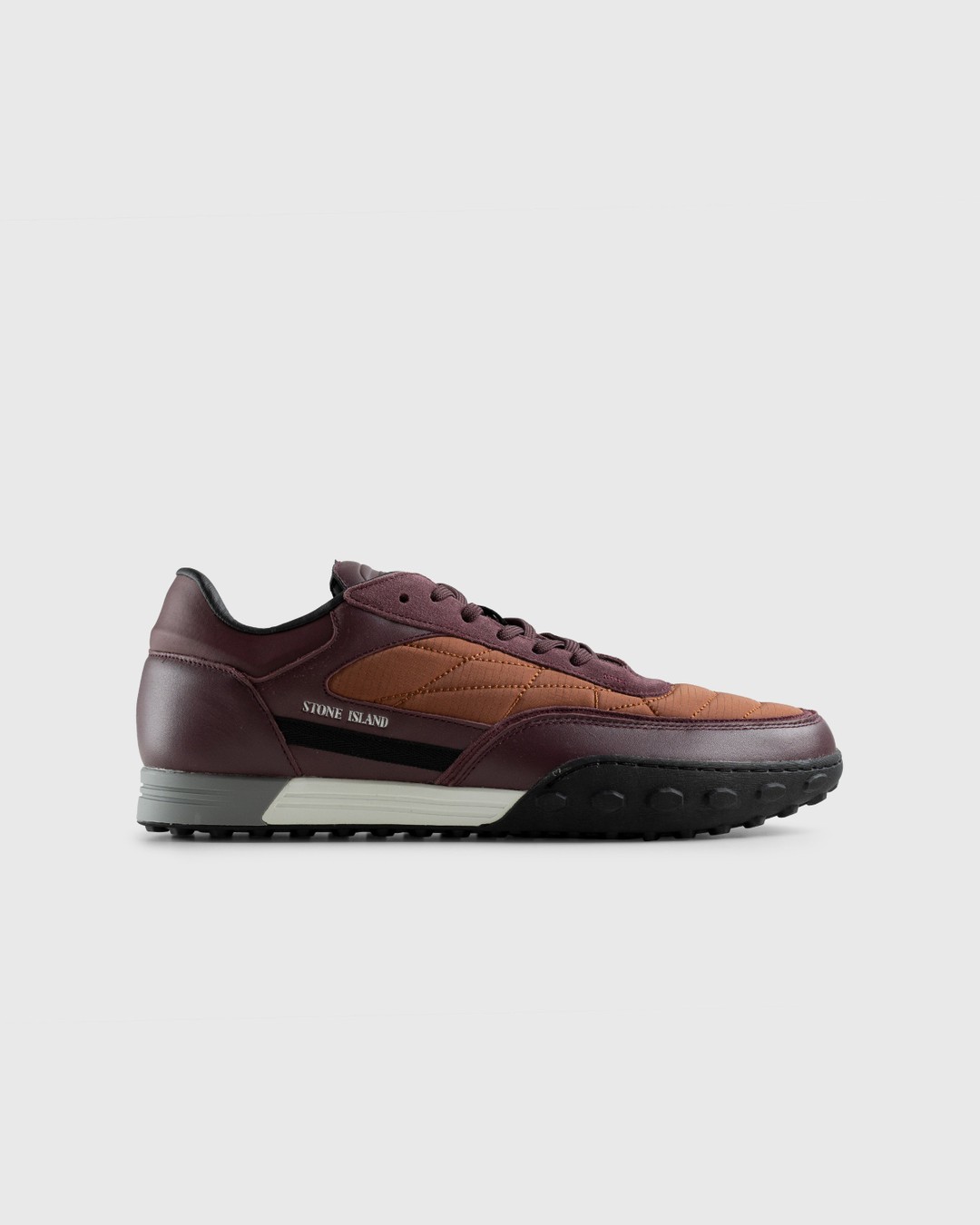 Stone Island – Football Sneaker Burgundy - Sneakers - Red - Image 1
