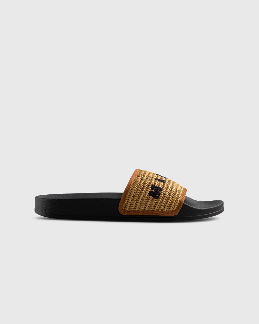 Marni – Raffia Logo Sandal Black - Sandals & Slides - Black - Image 1