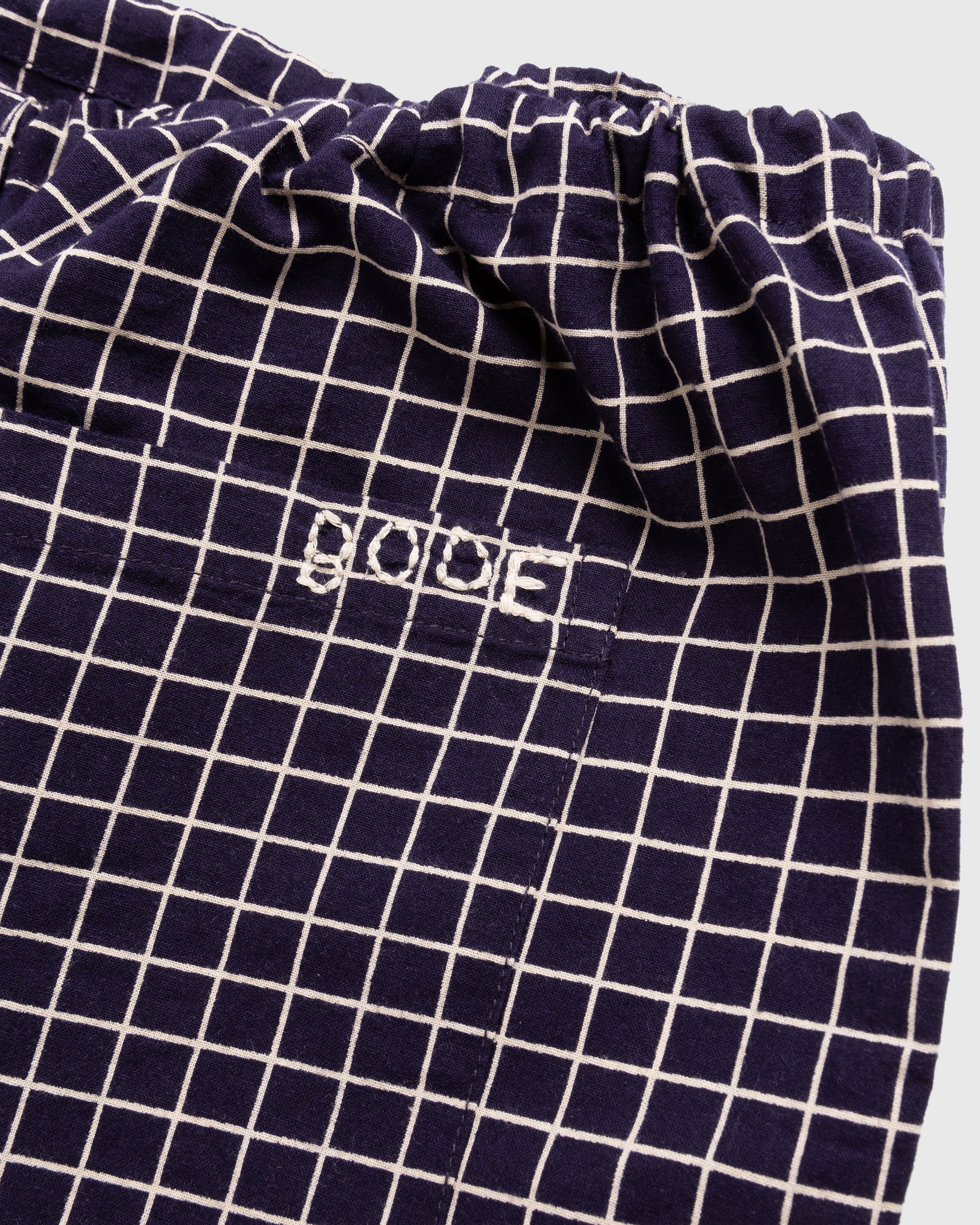 bode – Midnight Grid Pajama Pant - Pants - Blue - Image 3