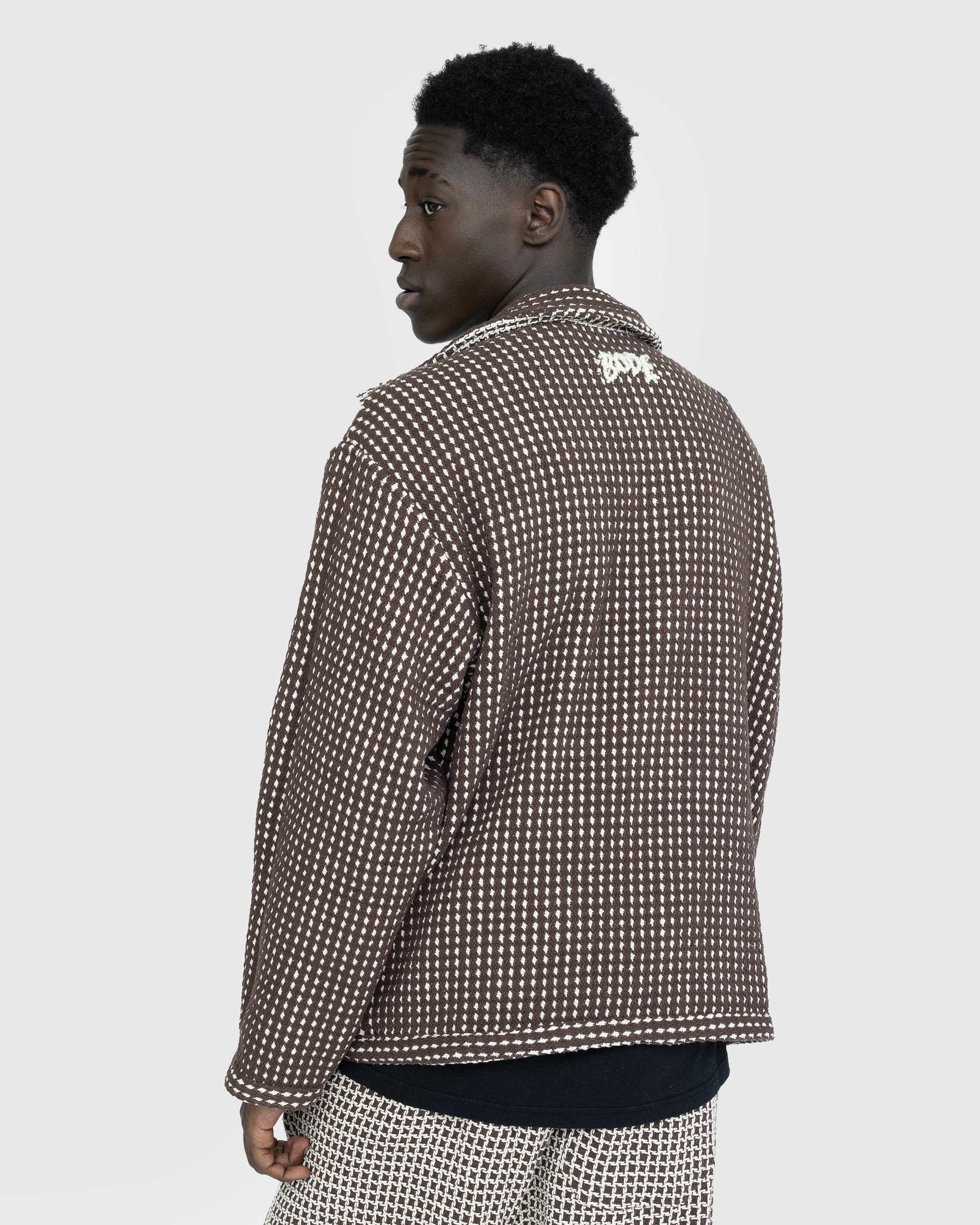 Bode – Reversible Duo Waffle Jacket Brown - Outerwear - Brown - Image 8