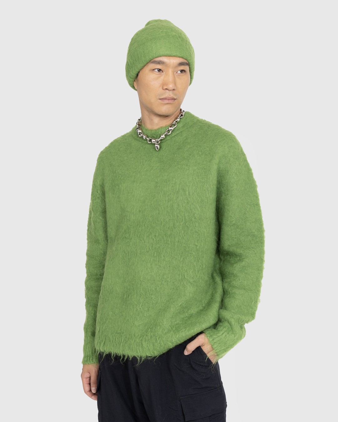 Acne Studios – Hair Crewneck Sweater Pear Green - Knitwear - Green - Image 2