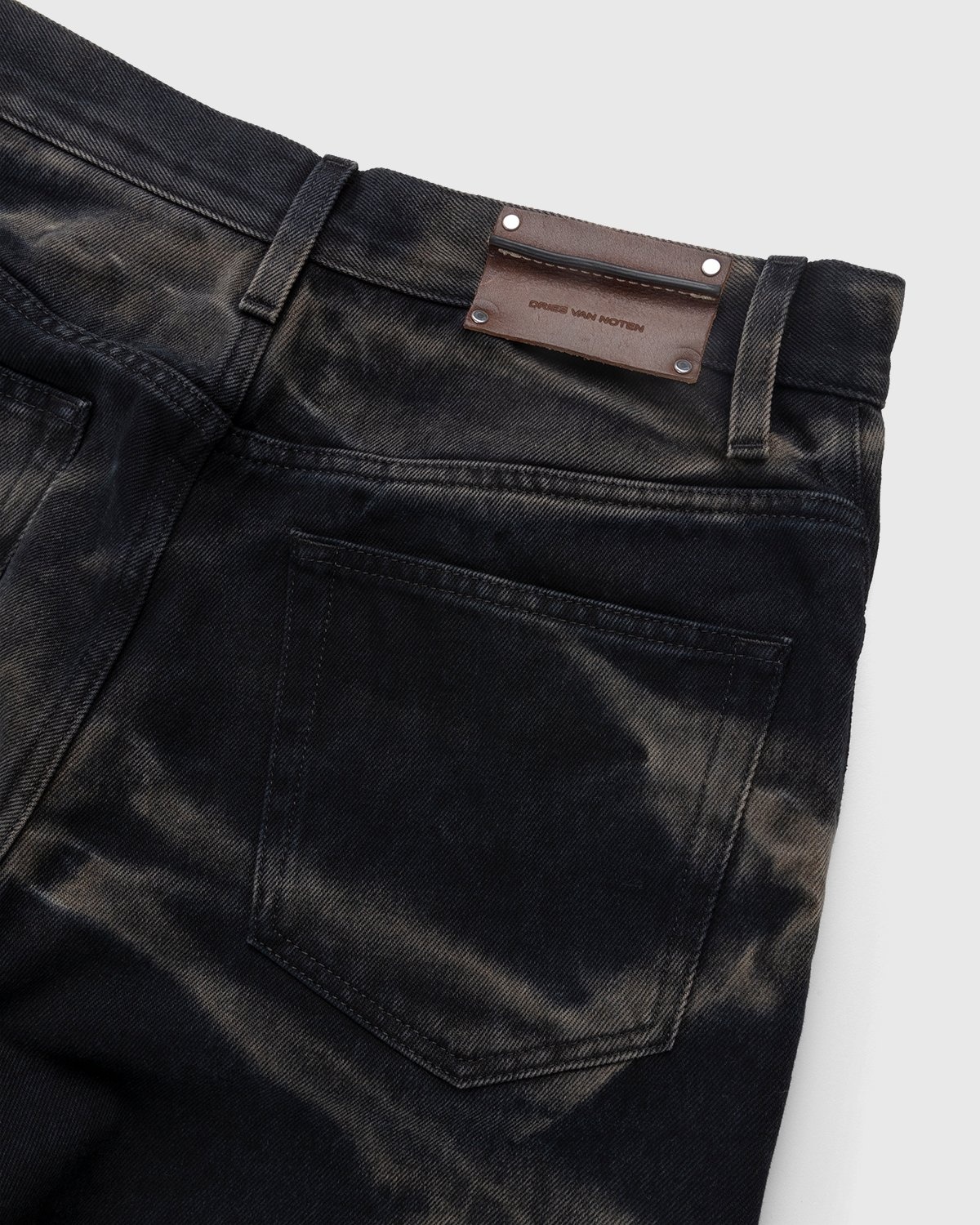 Dries van Noten – Pine Acid Wash Jeans Black - Pants - Black - Image 3