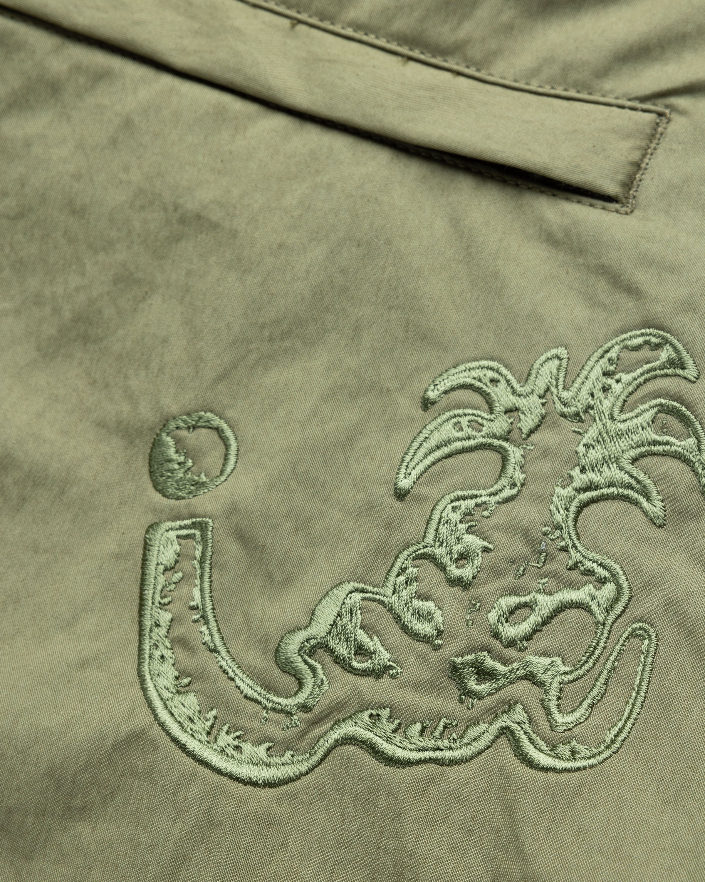 NTS x Highsnobiety – Brushed Nylon Trackpants Green - Pants - Green - Image 7