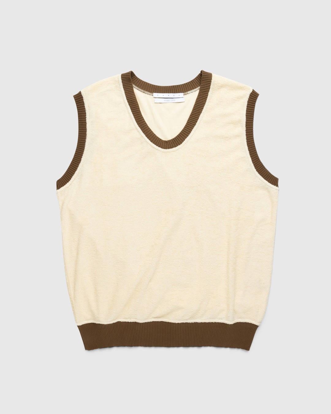 RANRA – Mistur Sweater Vest Beige - Men Tops - Beige - Image 1