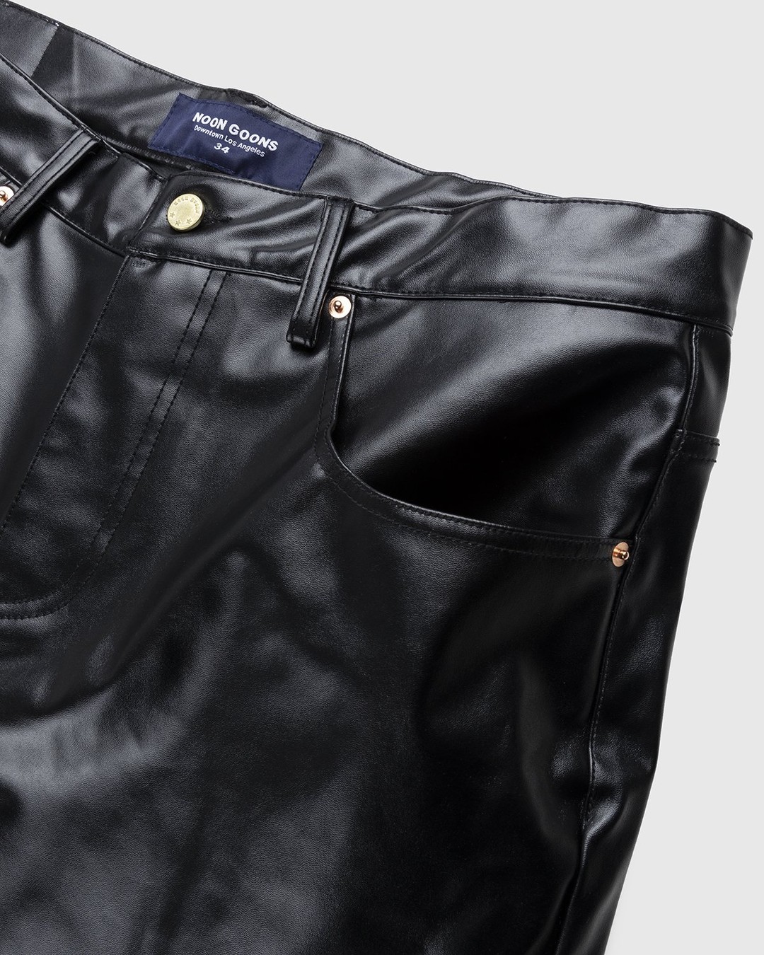 Noon Goons – Series Leather Pant Black - Leather Pants - Black - Image 4