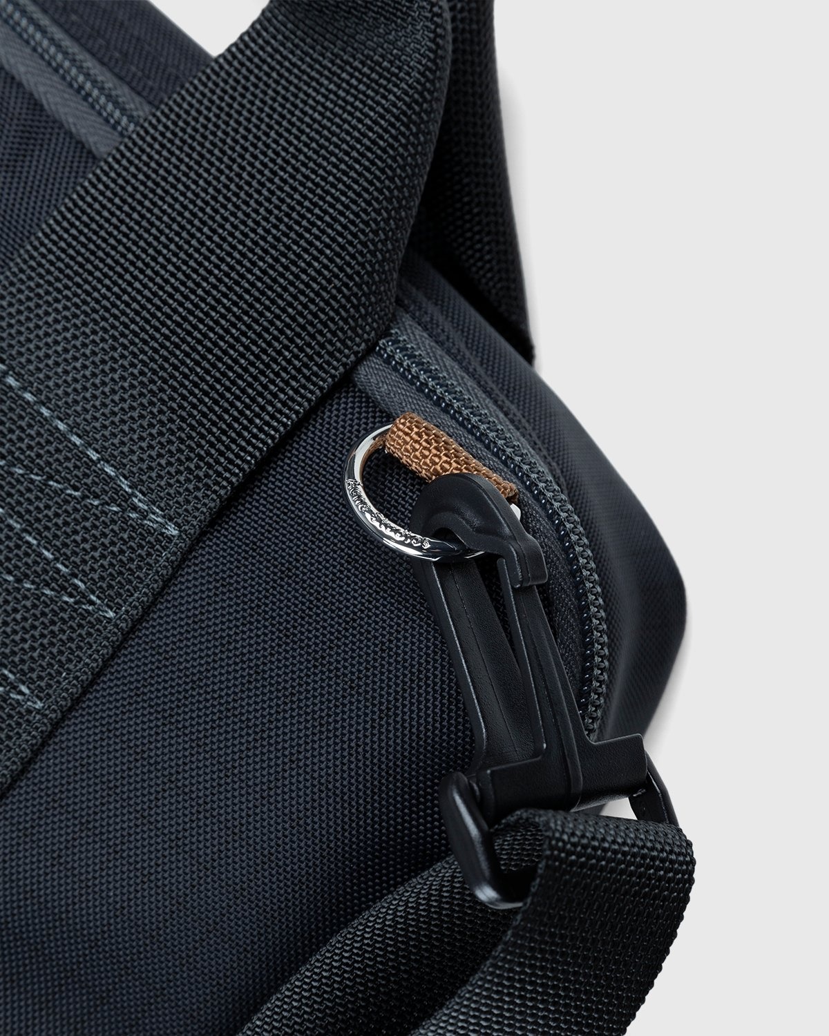 Acne Studios – Nylon Crossbody Laptop Bag Black/Khaki Green - Waistbags - Black - Image 5
