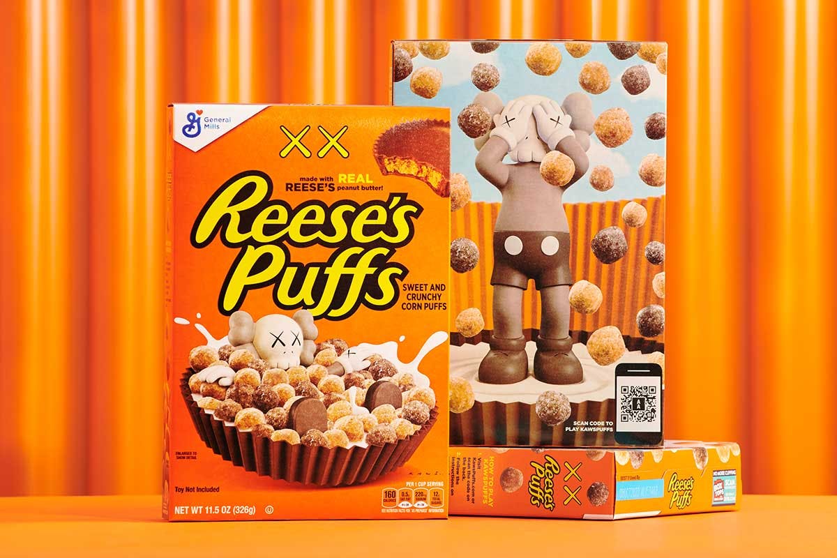 KAWS x Reeses Puffs Cereal Collab Boxes & Prices Revealed