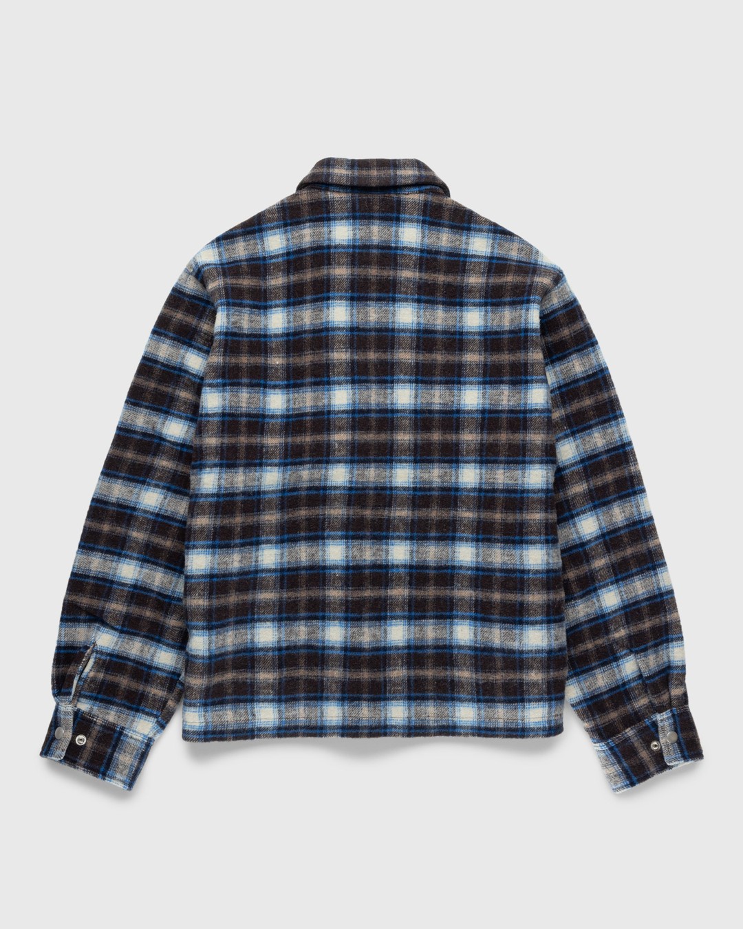 Highsnobiety HS05 – Shaggy Plaid Shirt Brown/Blue - Shirts - Multi - Image 2