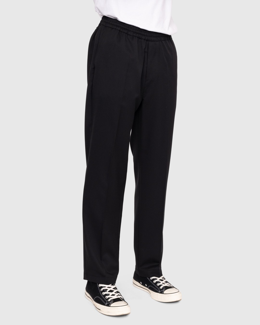 Highsnobiety – Wool Blend Elastic Pants Black - Trousers - Black - Image 3