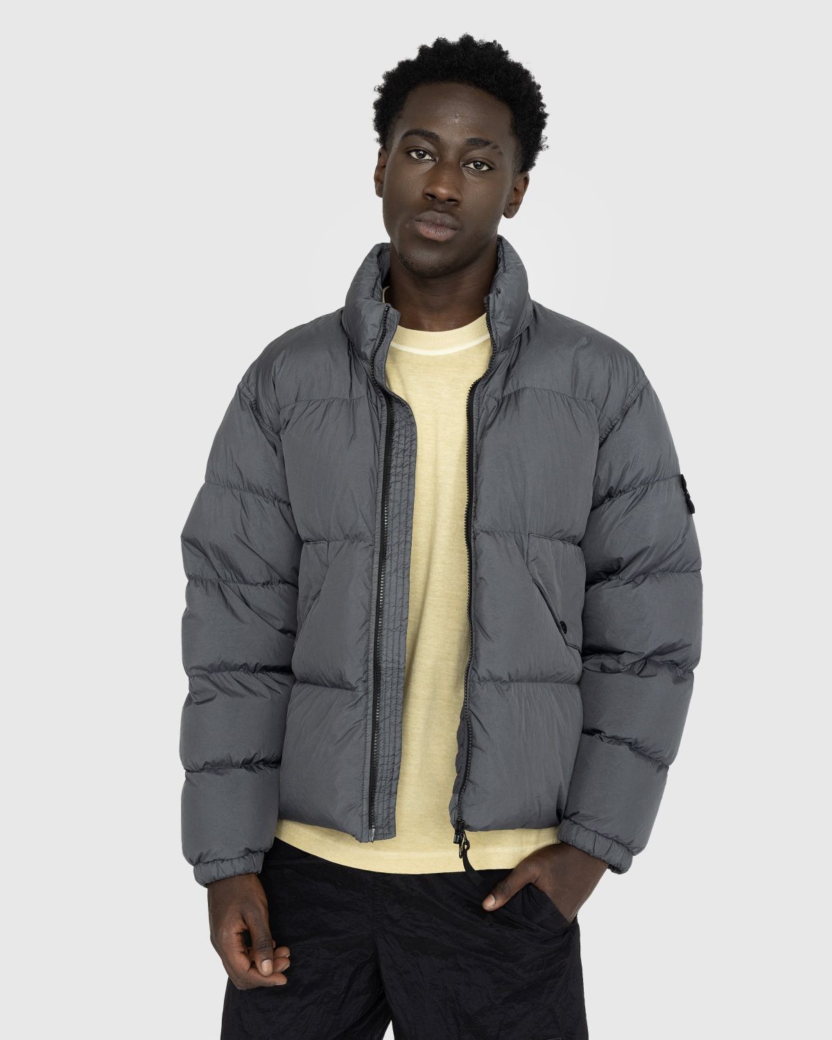 Stone Island – Garment-Dyed Recycled Nylon Down Jacket Lead Grey - Outerwear - Grey - Image 2