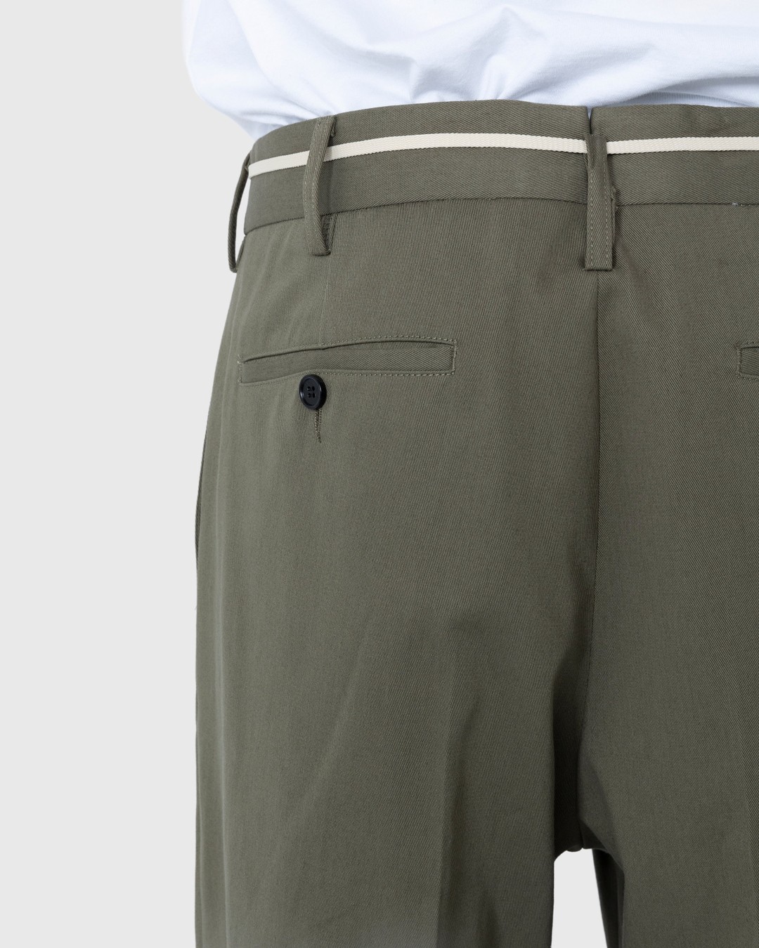 Marni – Gabardine Cotton Cropped Trousers Stone Green - Pants - Green - Image 5