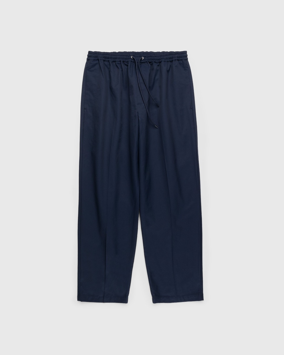 Highsnobiety – Cotton Nylon Elastic Pants Navy - Pants - Blue - Image 1
