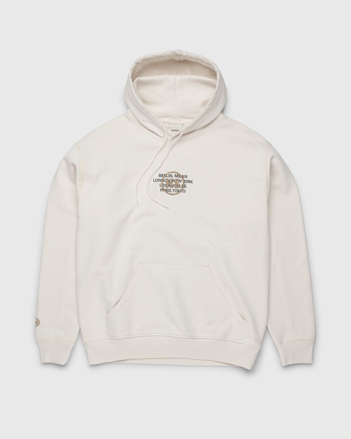 Highsnobiety – Logo Hoodie Natural - Sweats - Beige - Image 1
