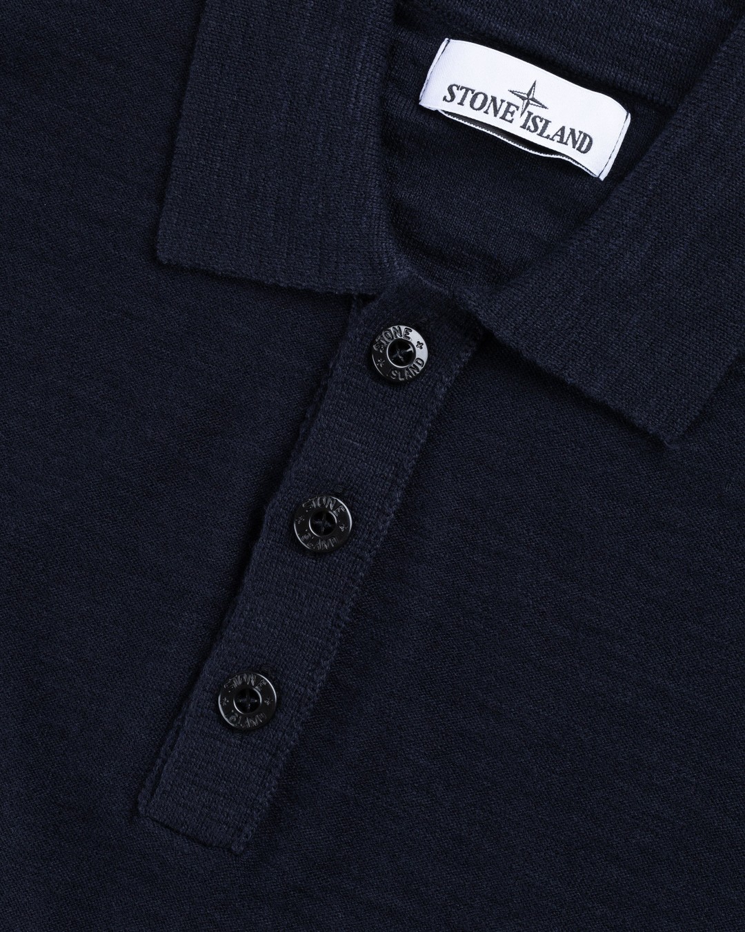 Stone Island – Knit Long-Sleeve Polo Navy Blue - Knitwear - Blue - Image 6