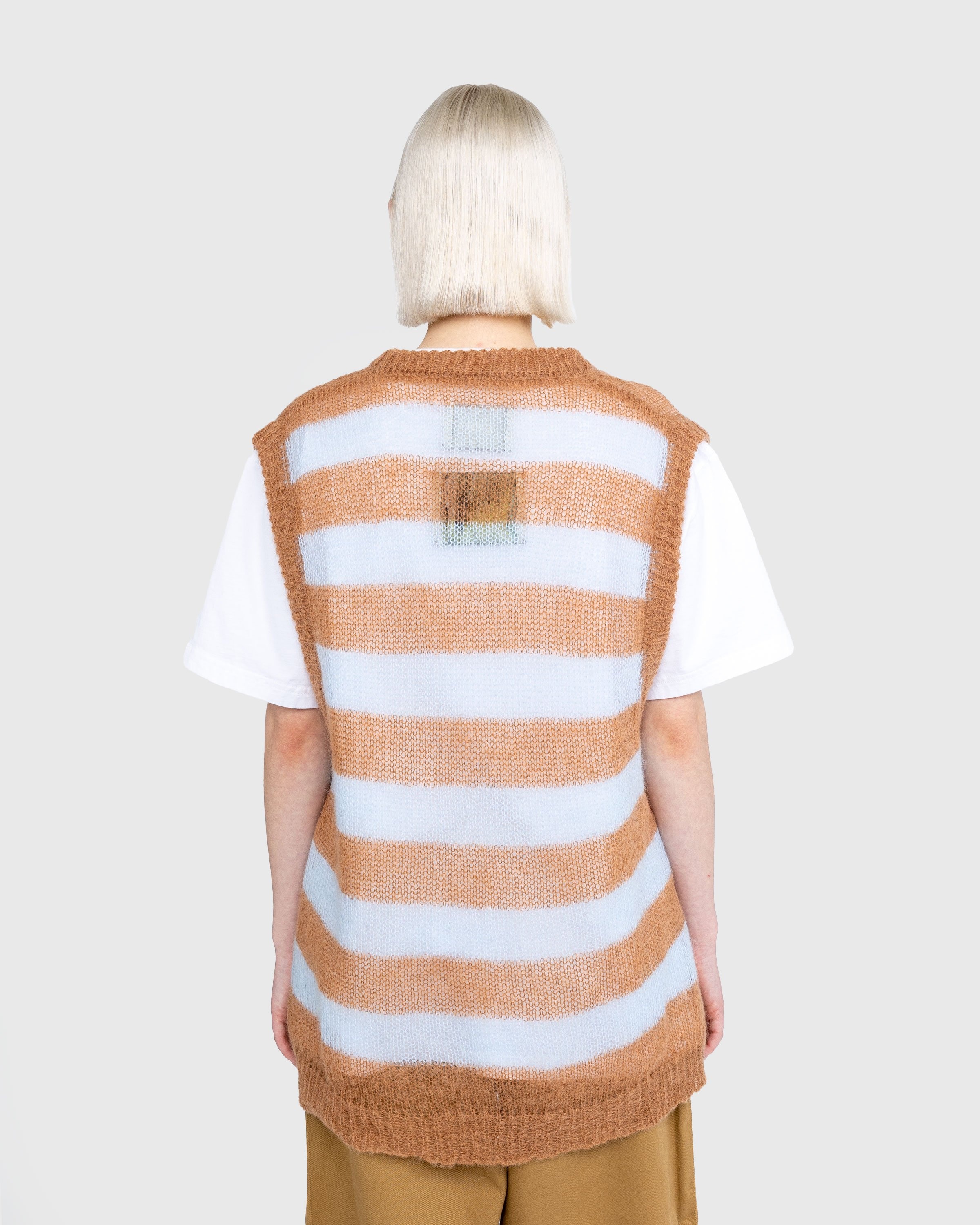 Highsnobiety – Sweater Vest Brown/Light Blue - Knitwear - Multi - Image 3