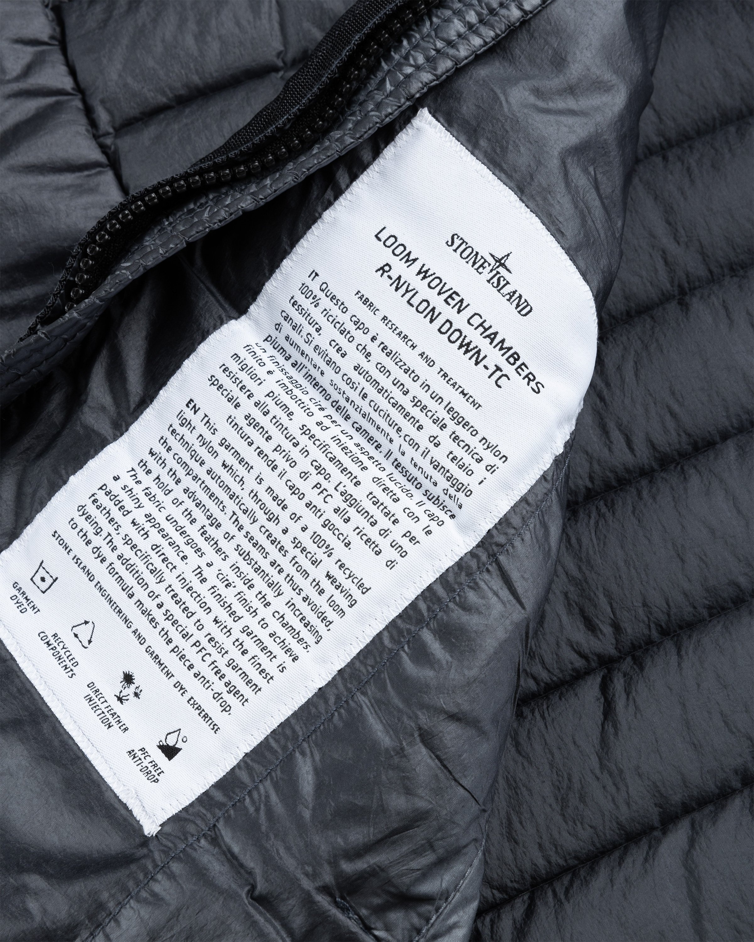 Stone Island – Recycled Nylon Down Vest Lead Grey - Outerwear - Grey - Image 5