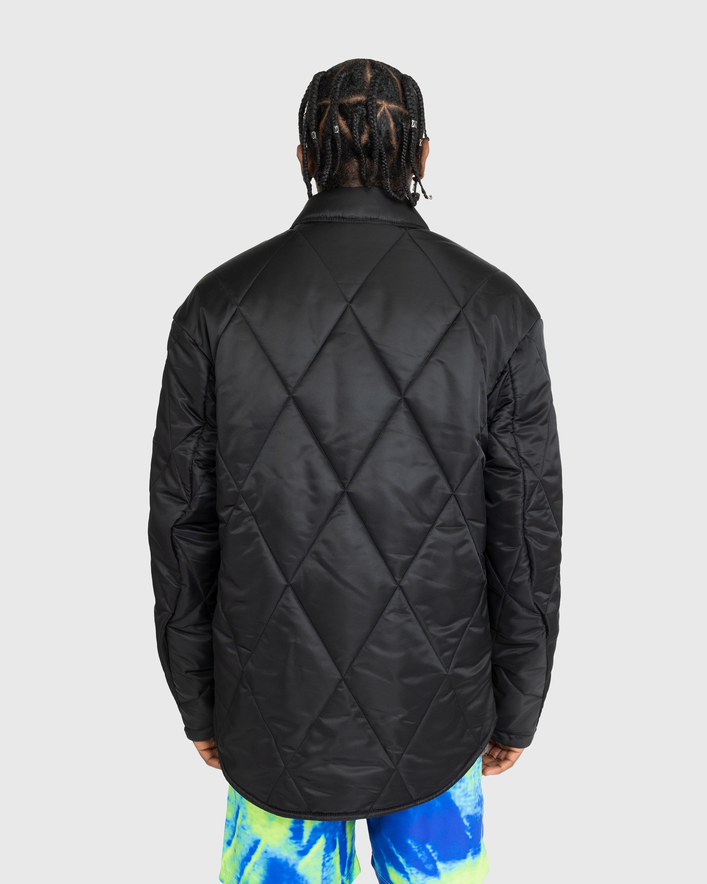 Trussardi – Diamond-Quilted Nylon Jacket Black - Outerwear - Black - Image 3