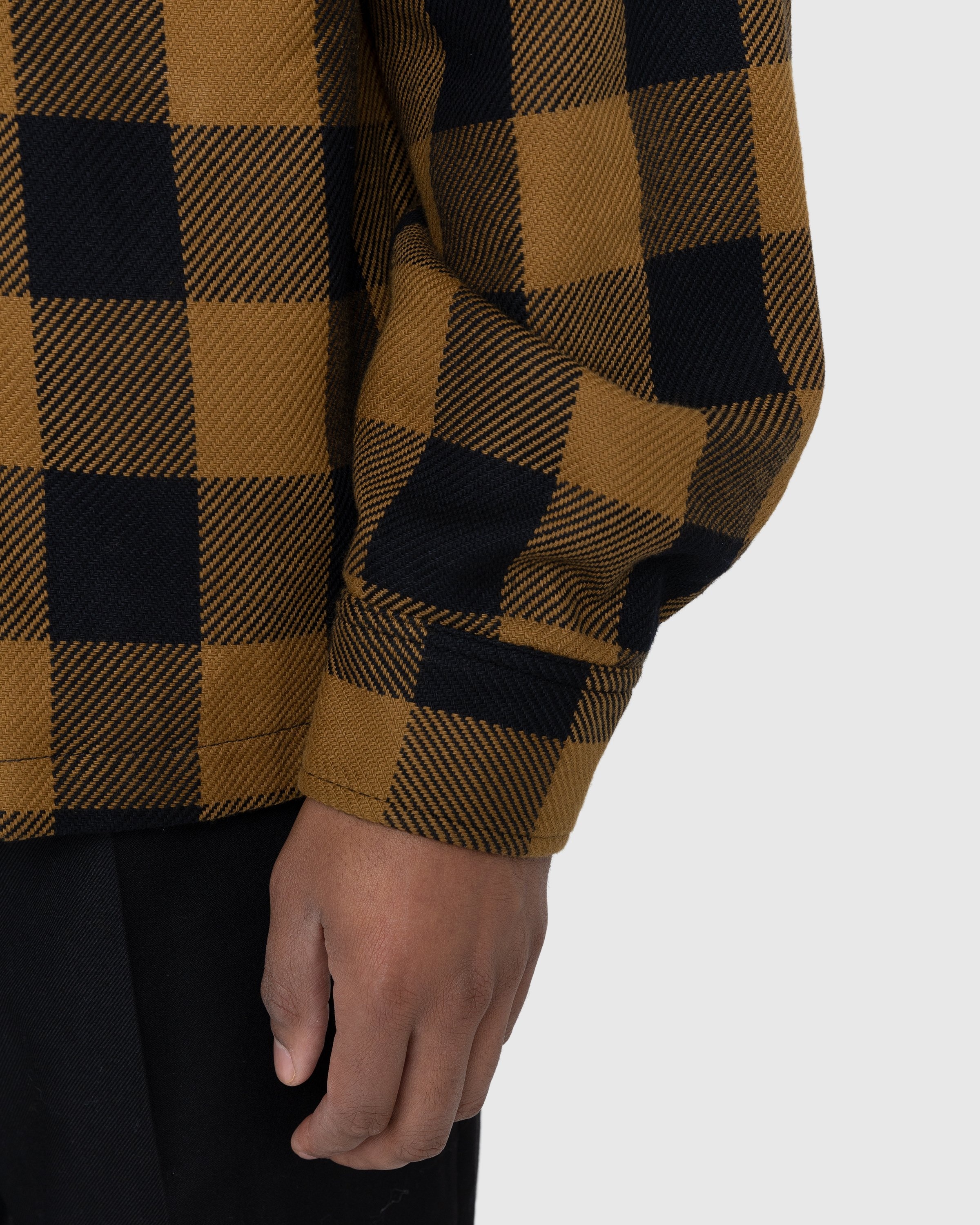 Highsnobiety – Buffalo Check Zip Shirt Brown - Shirts - Brown - Image 5