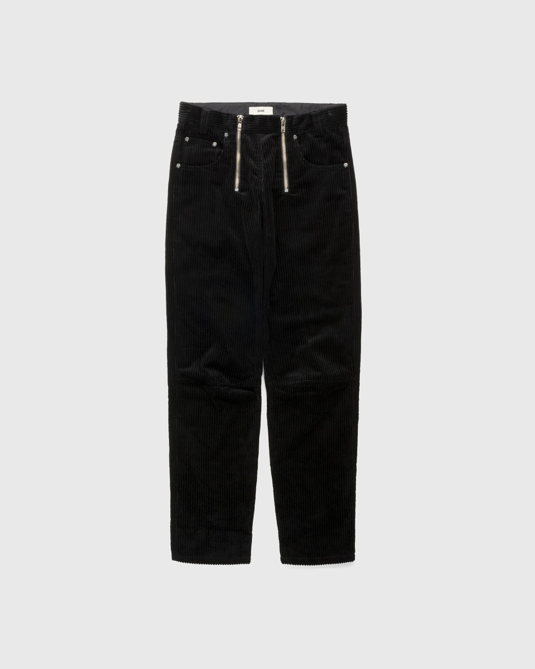 GmbH – Bekir Cargo Trousers With Double Zips Black Corduroy - Pants - Black - Image 1