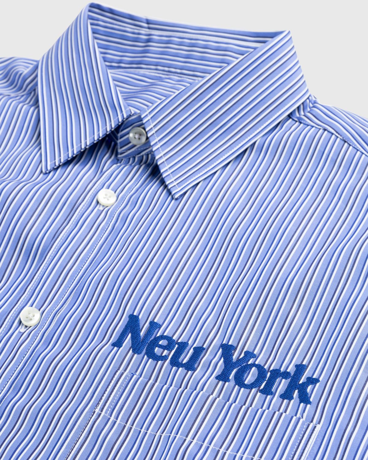 Highsnobiety x Le Père – "Neu York Neu York" Double Sleeve Shirt Blue - Shirts - Blue - Image 6