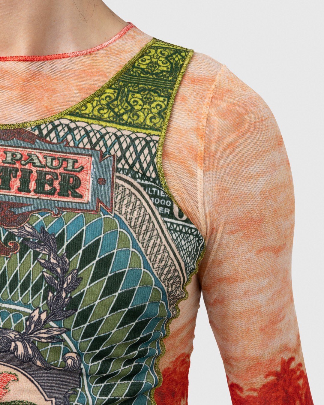 Jean Paul Gaultier – Banknote and Palm Tree Print Top Multi - Sweats - Green - Image 4