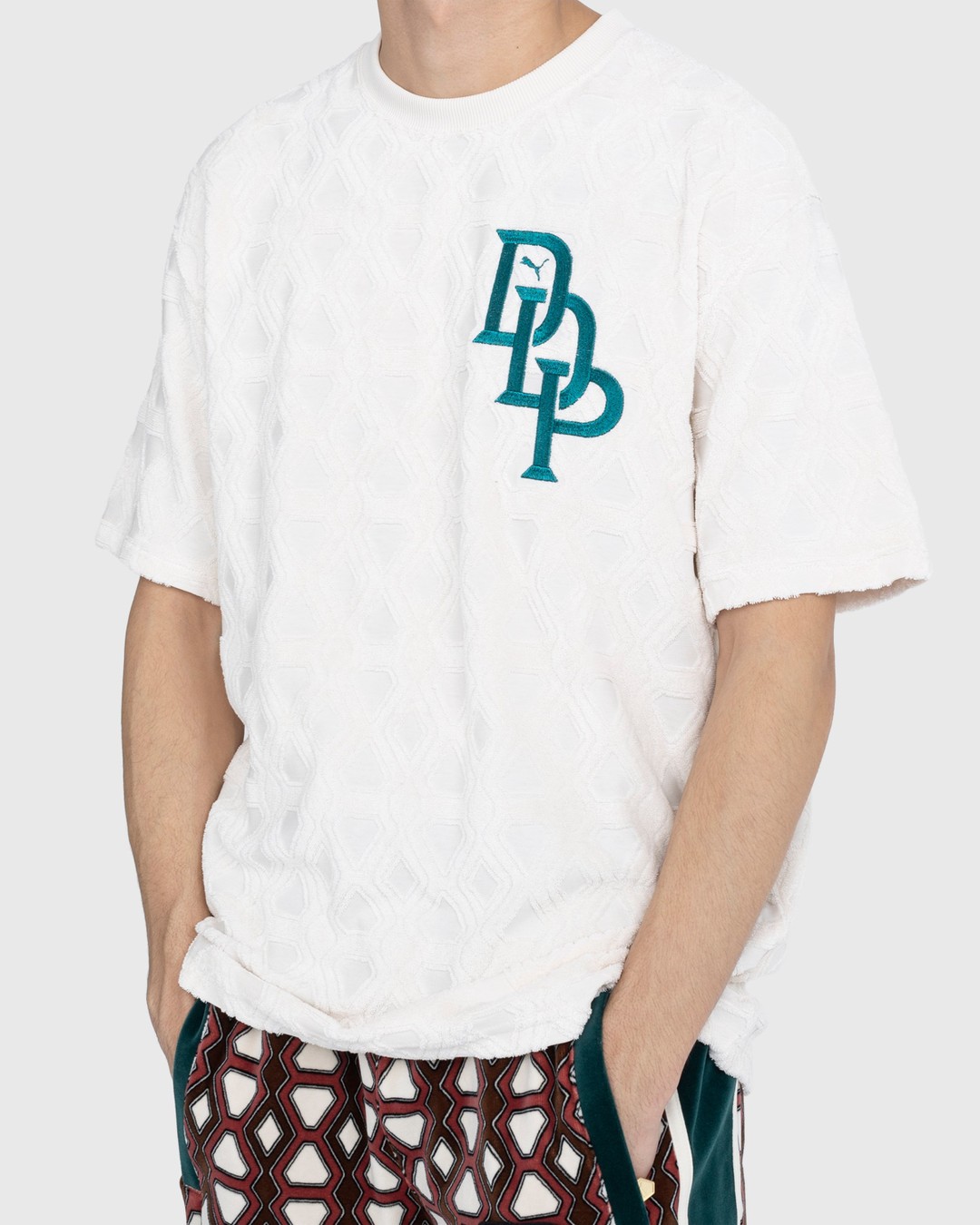 Puma x Dapper Dan – Jacquard Logo Tee Beige | Highsnobiety Shop