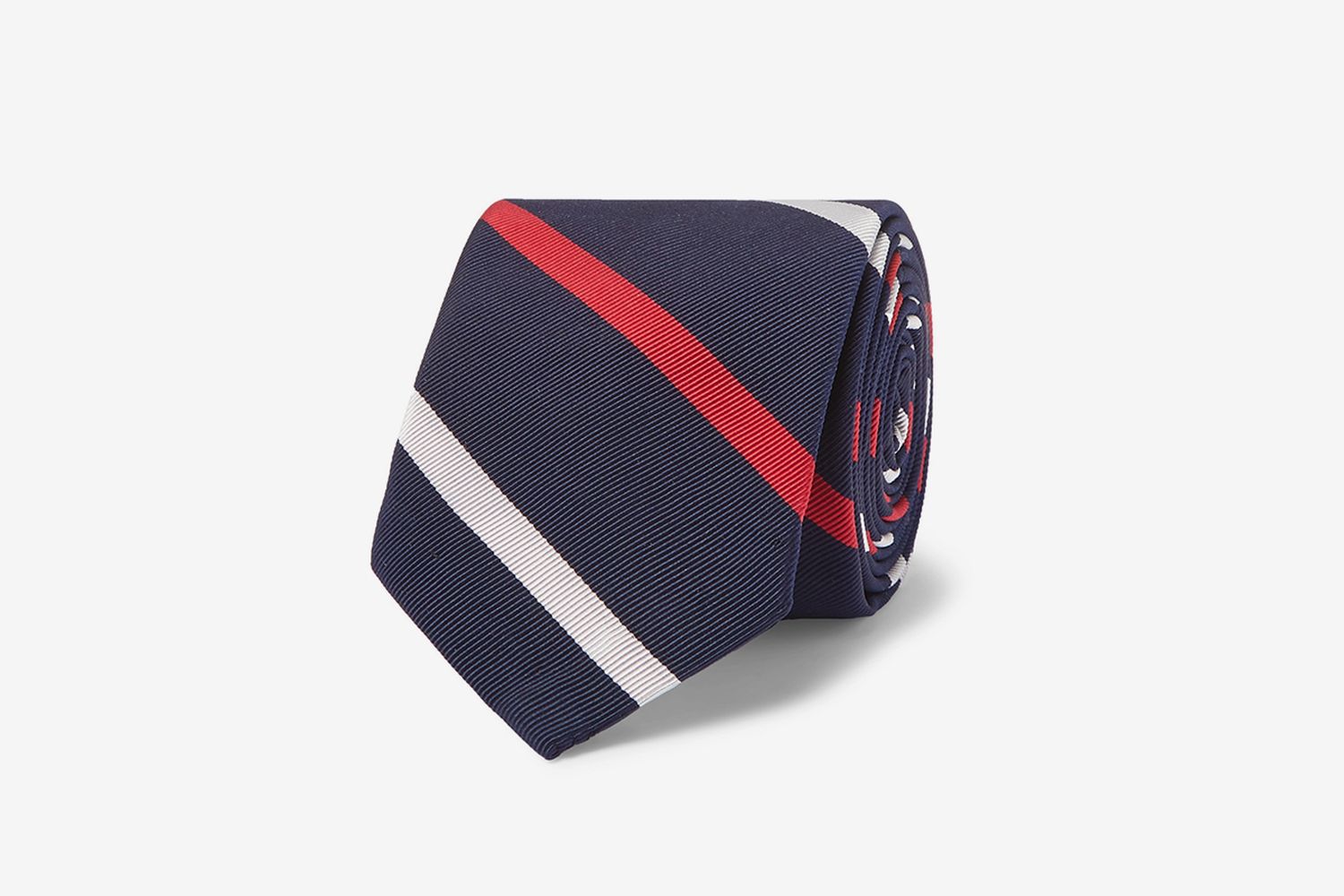 5cm Striped Silk and Cotton-Blend Tie