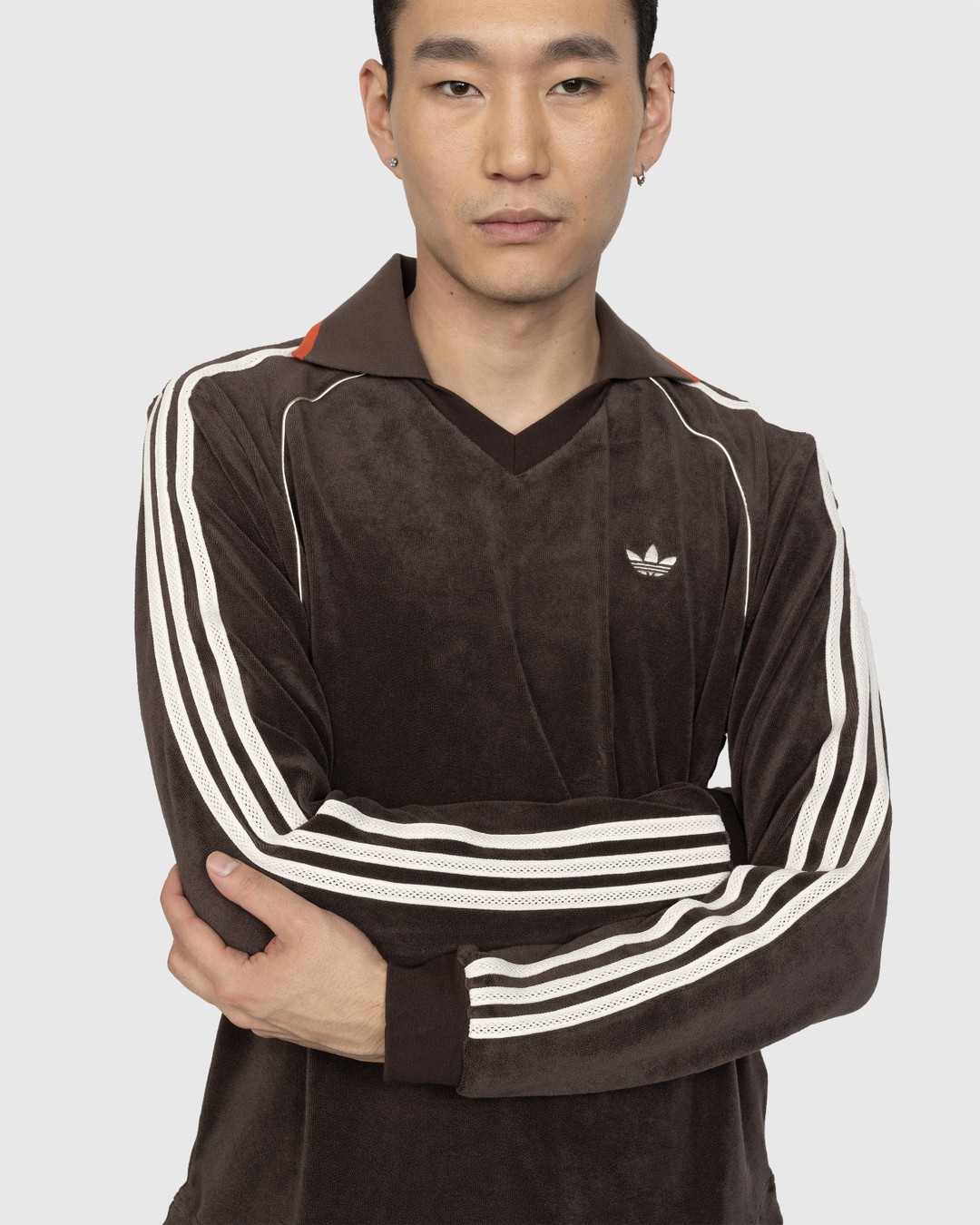 Adidas x Wales Bonner – Logo Embroidered Longsleeve Dark Brown - Longsleeves - Brown - Image 3