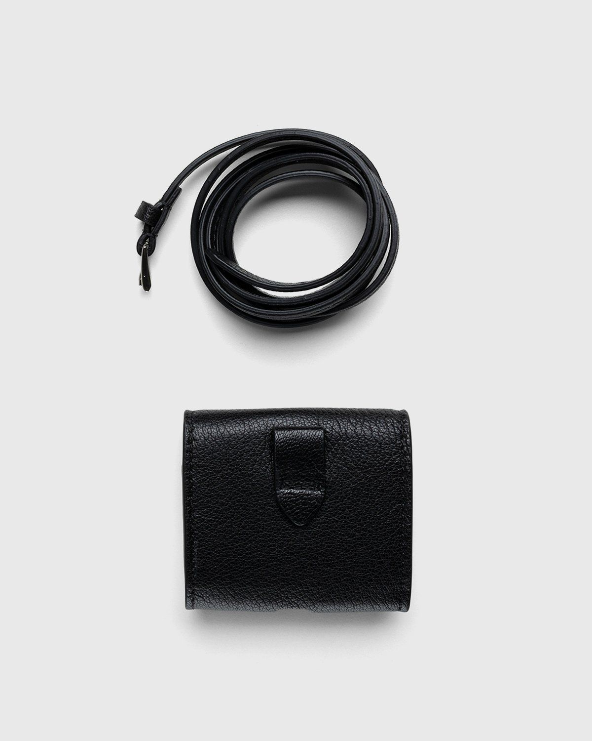 Maison Margiela – Leather AirPods Case Black - Phone cases - Black - Image 3