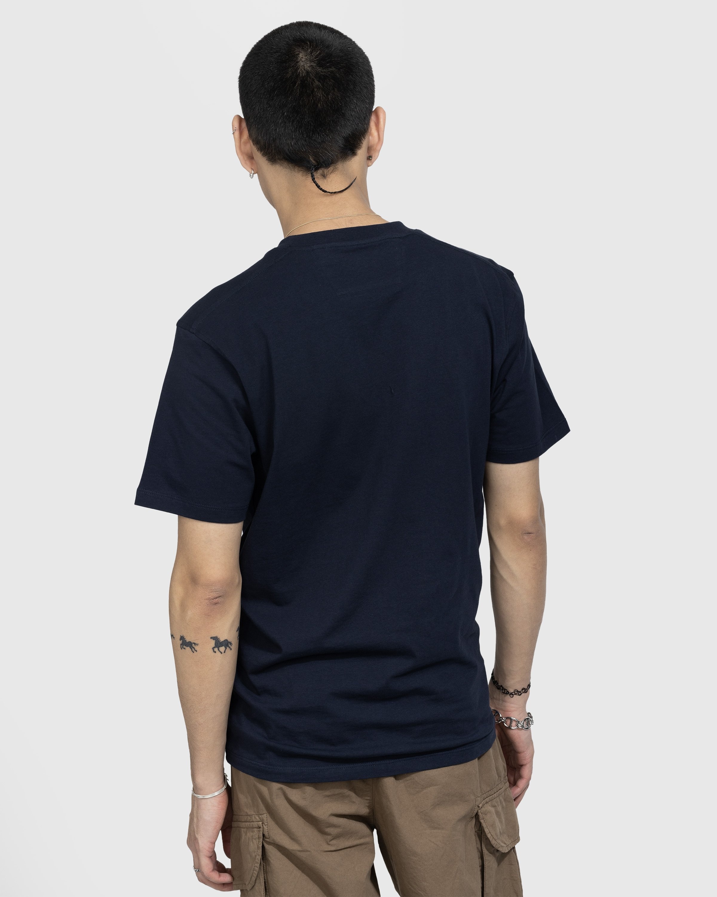 C.P. Company – 30/1 Logo T-Shirt Blue - T-Shirts - Blue - Image 3