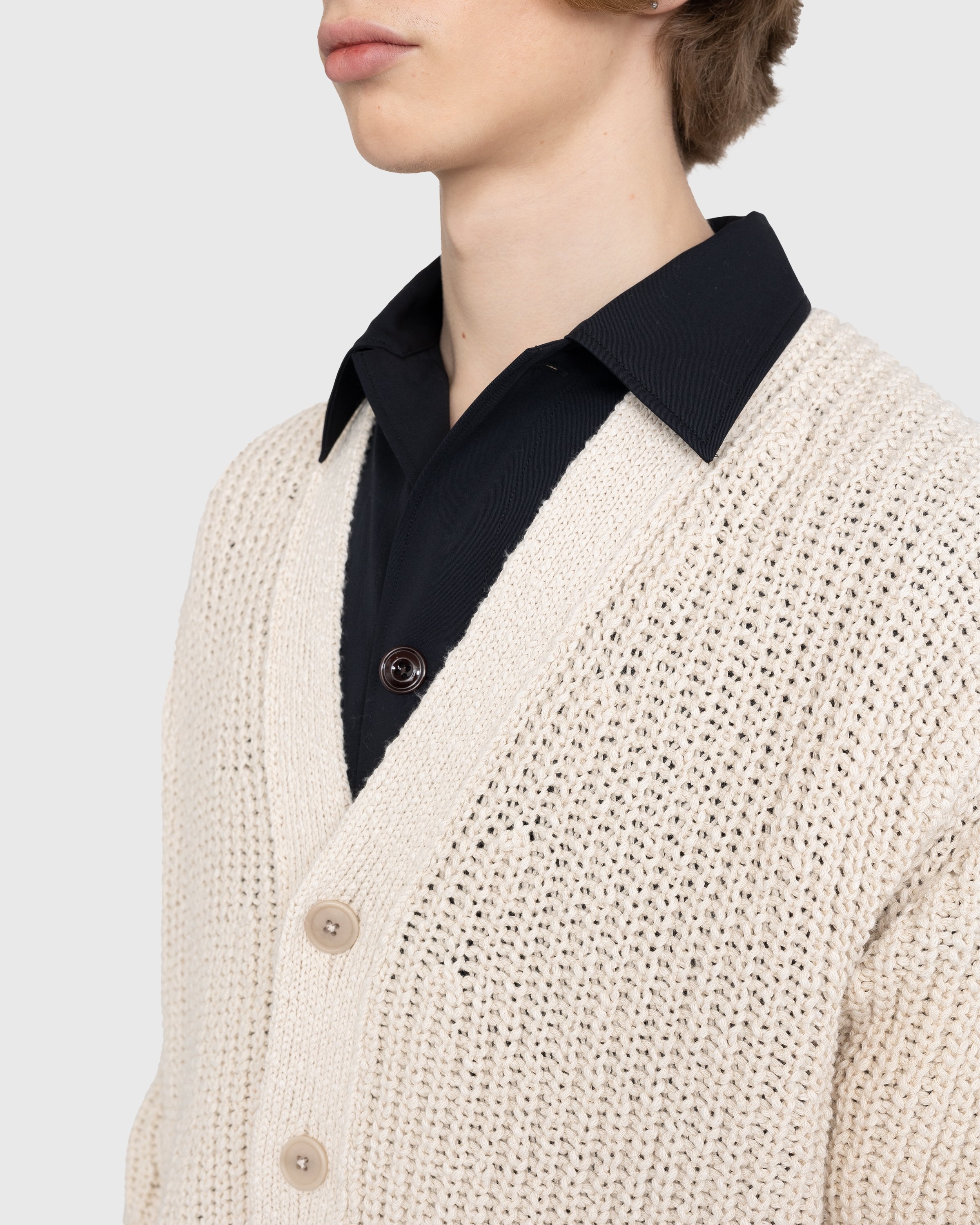 Lemaire – Chunky Cardigan - Knitwear - Beige - Image 5