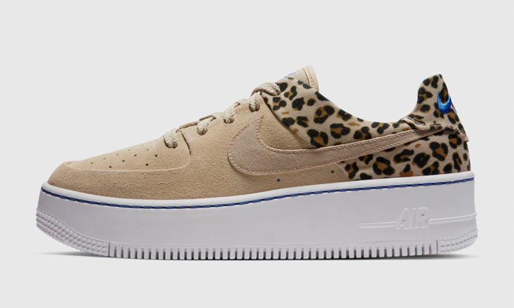 white nike leopard print