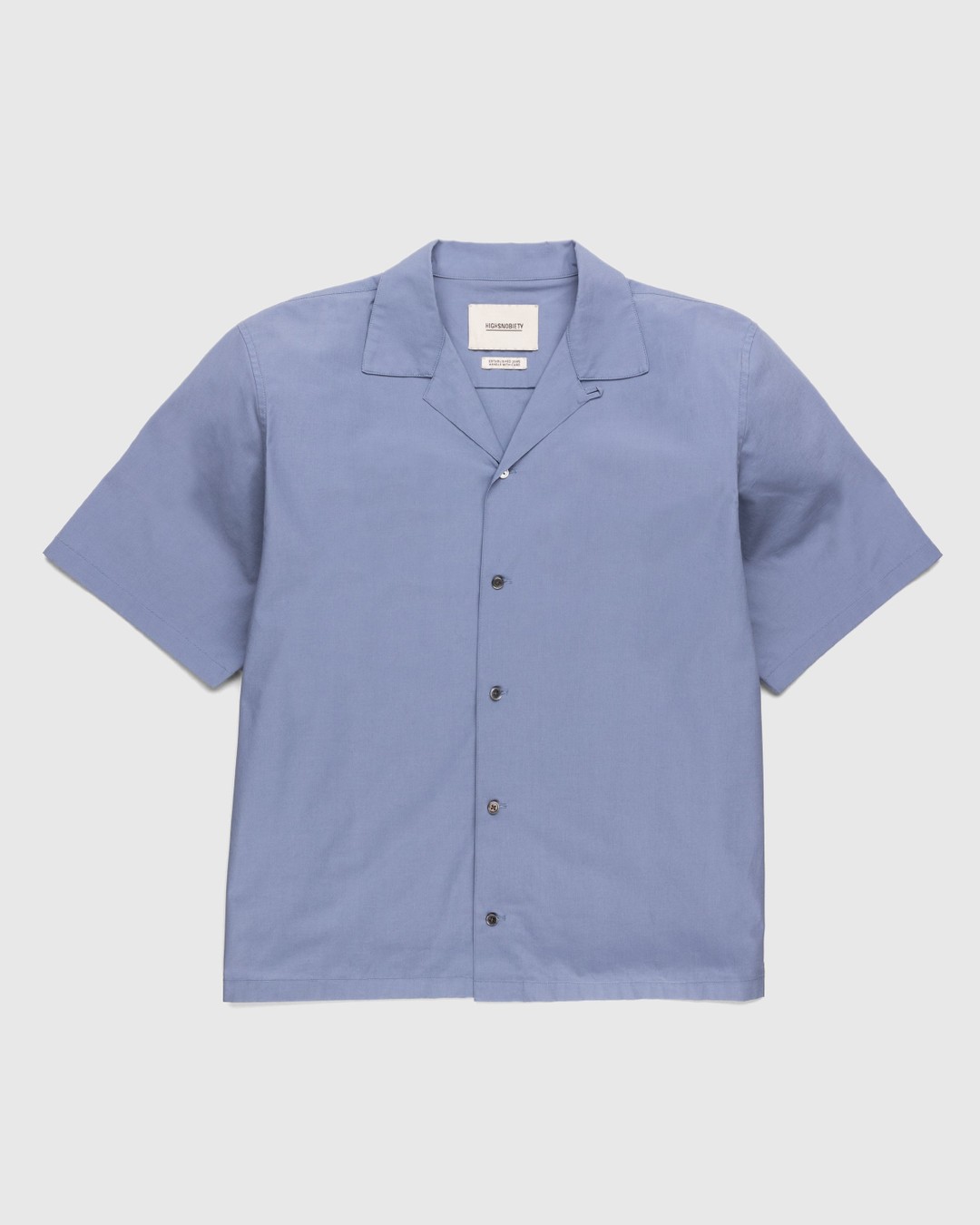 Highsnobiety – Poplin Short-Sleeve Shirt Blue - Shirts - Blue - Image 1