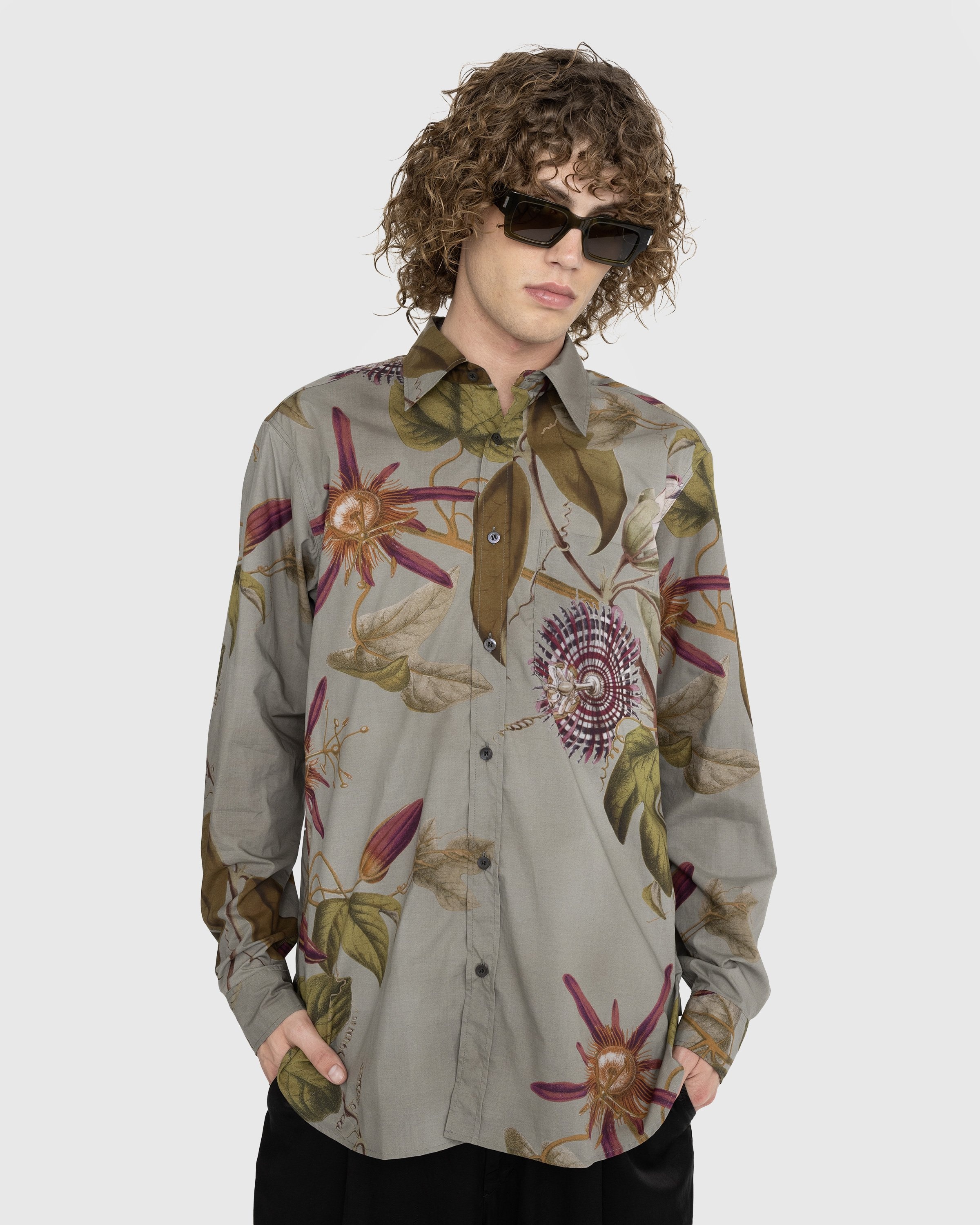 Dries van Noten – Cannon Shirt Grey - Shirts - Grey - Image 4