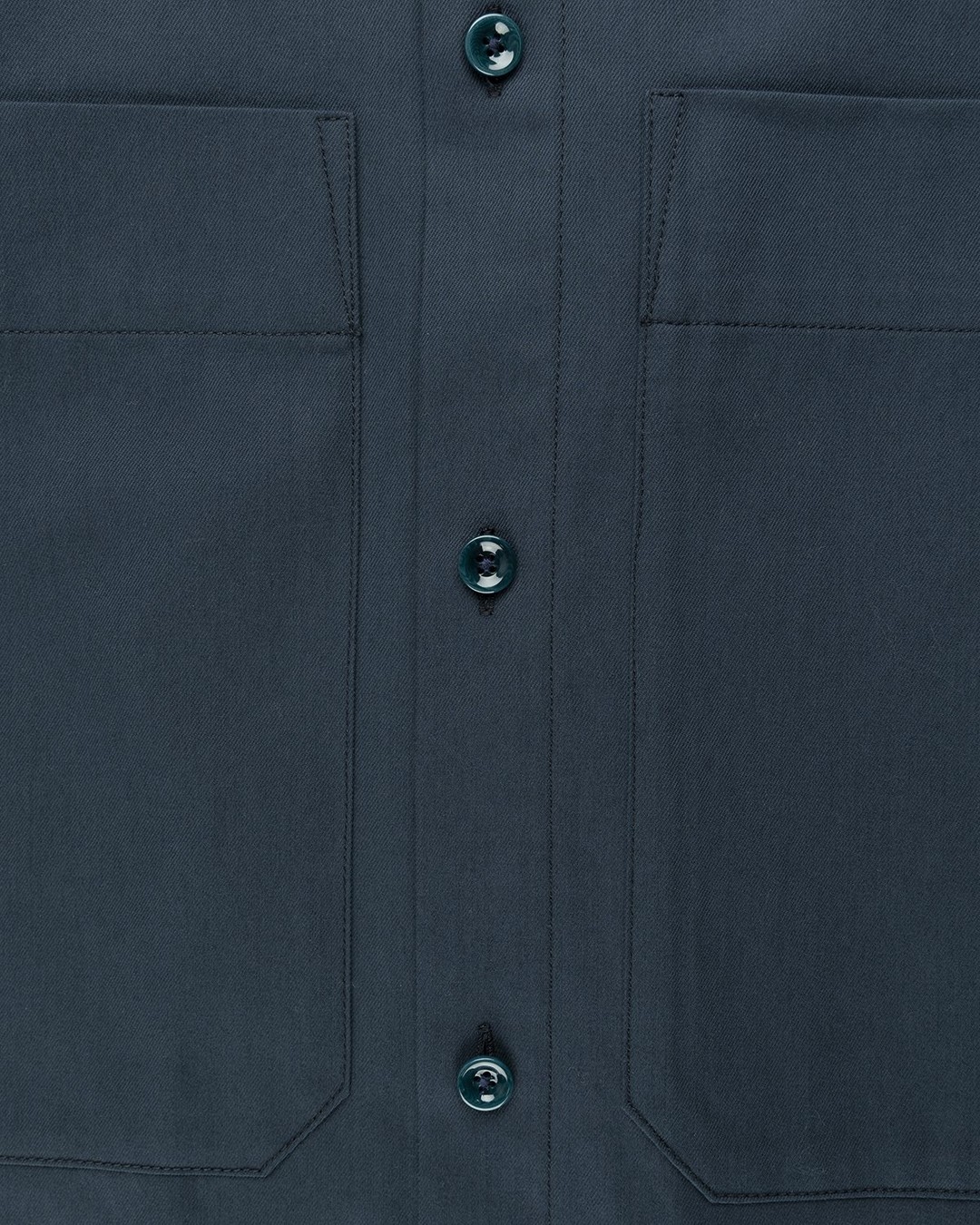 Lemaire – Wadded Brushed Overshirt Vulcan Blue - Shirts - Blue - Image 4