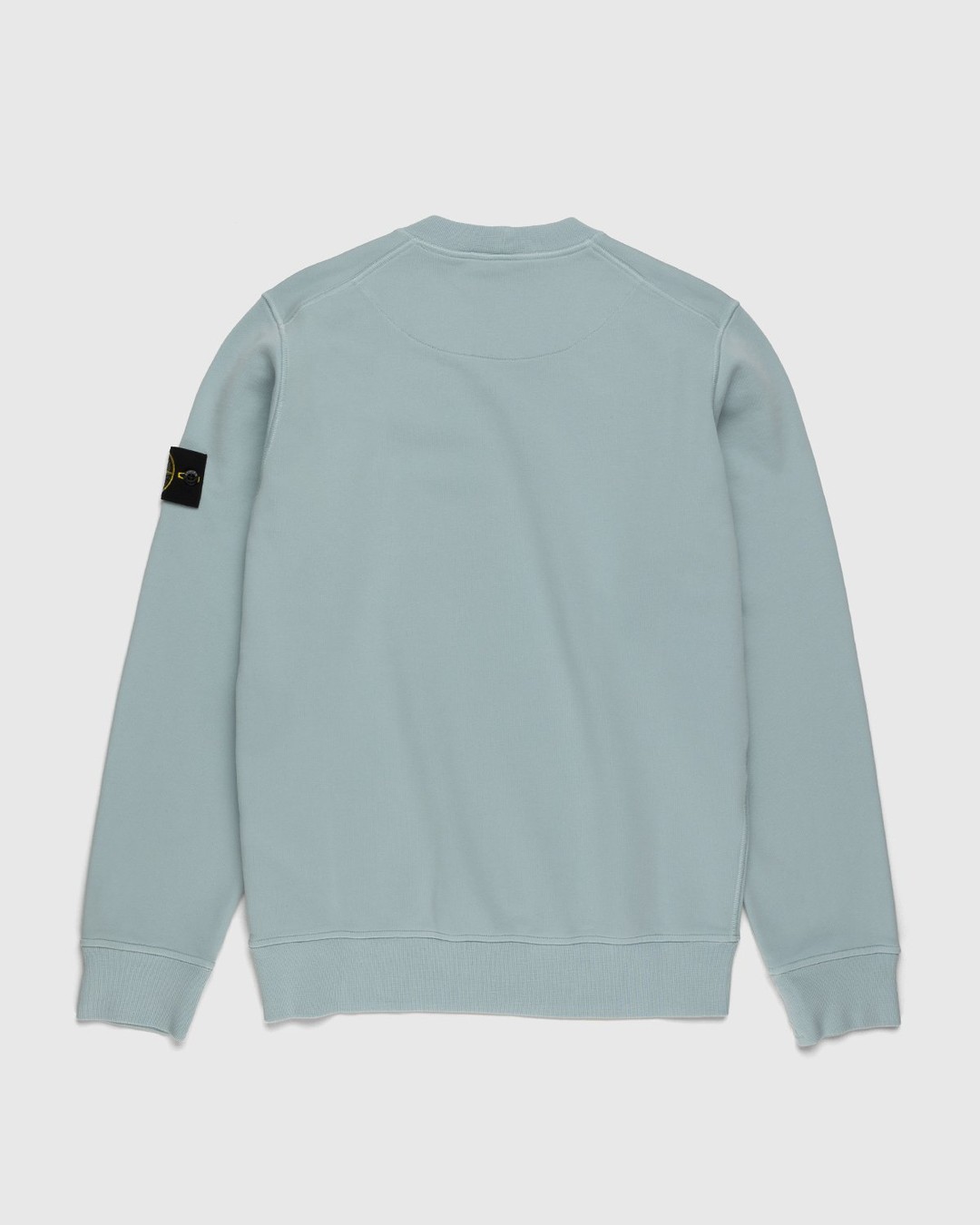 Stone Island – 63051 Garment-Dyed Cotton Fleece Crewneck Aqua - Sweats - Blue - Image 2