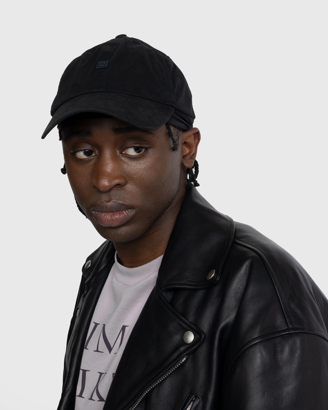 Acne Studios – Face Patch Baseball Cap Black - Hats - Black - Image 5