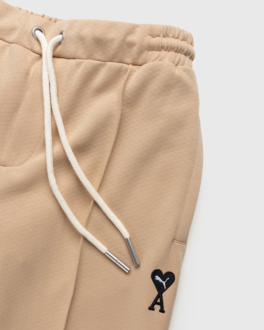 Puma x AMI – Wide Logo Pants Ginger Root - Pants - Beige - Image 4