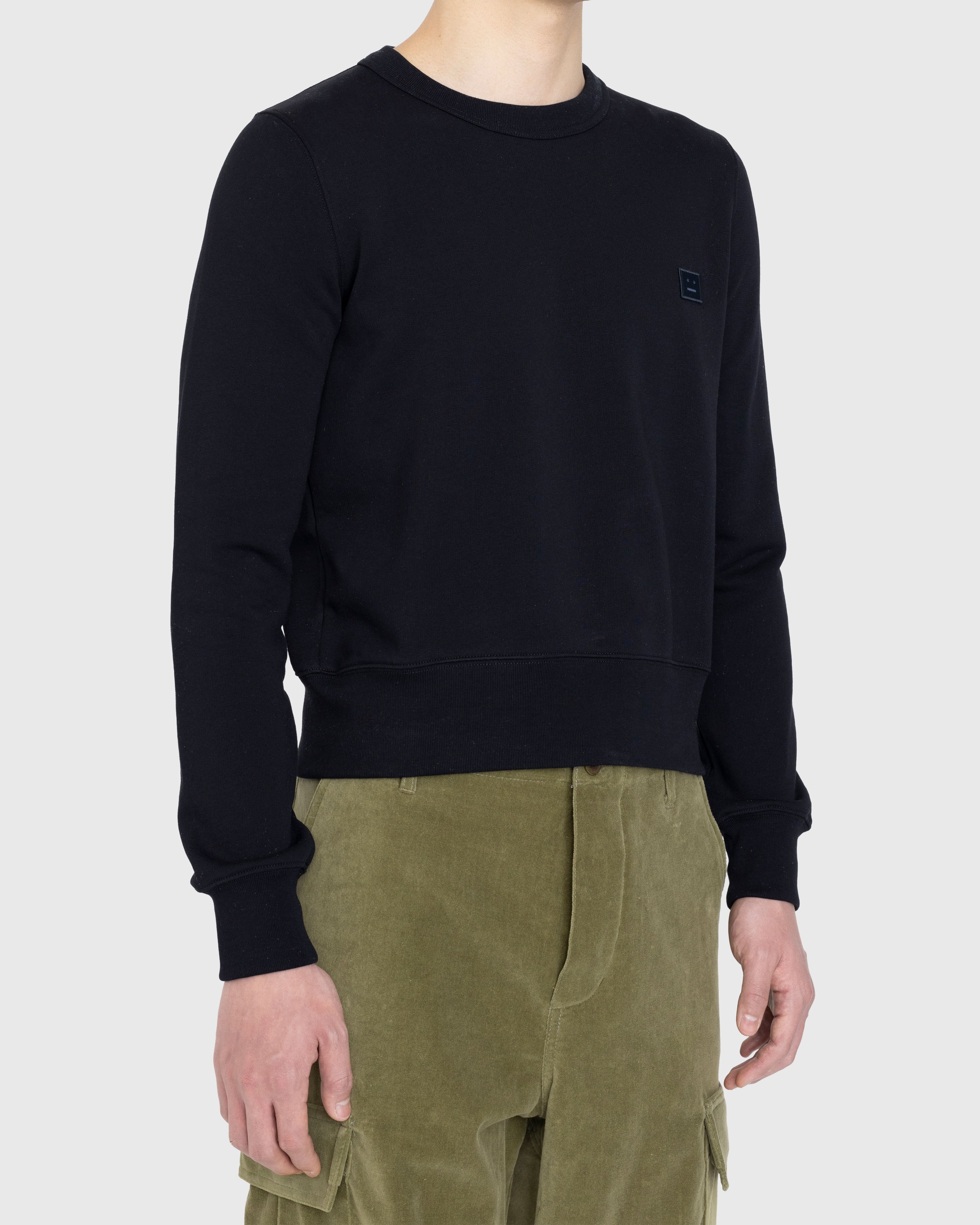 Acne Studios – Organic Cotton Crewneck Sweatshirt Black - Sweats - Black - Image 3