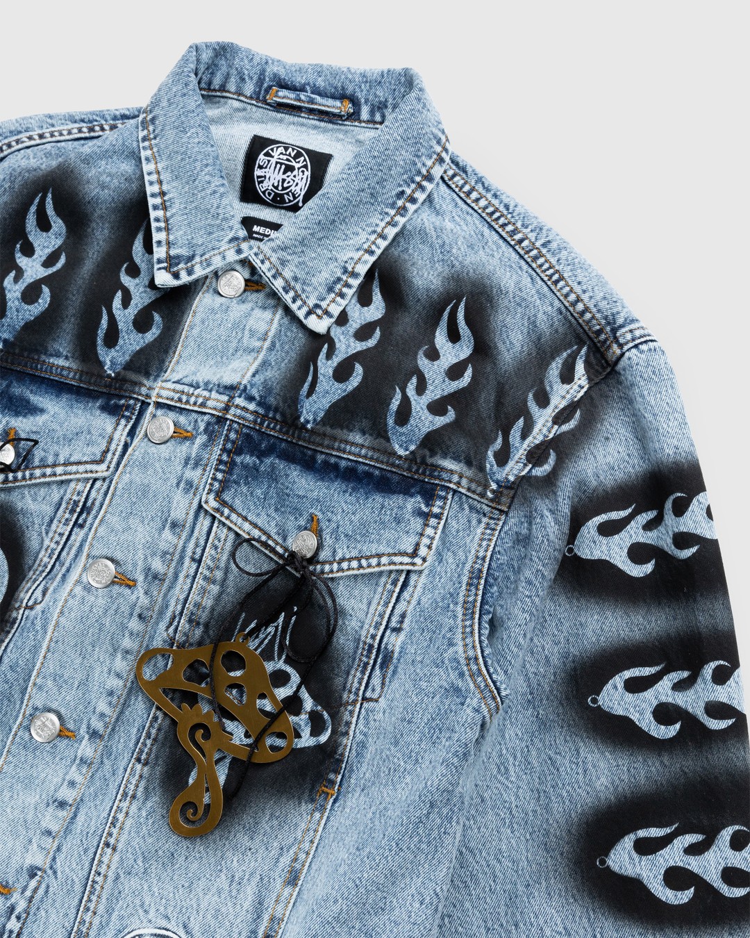 Stüssy x Dries van Noten – Stencil Denim Jacket - Outerwear - Black - Image 6