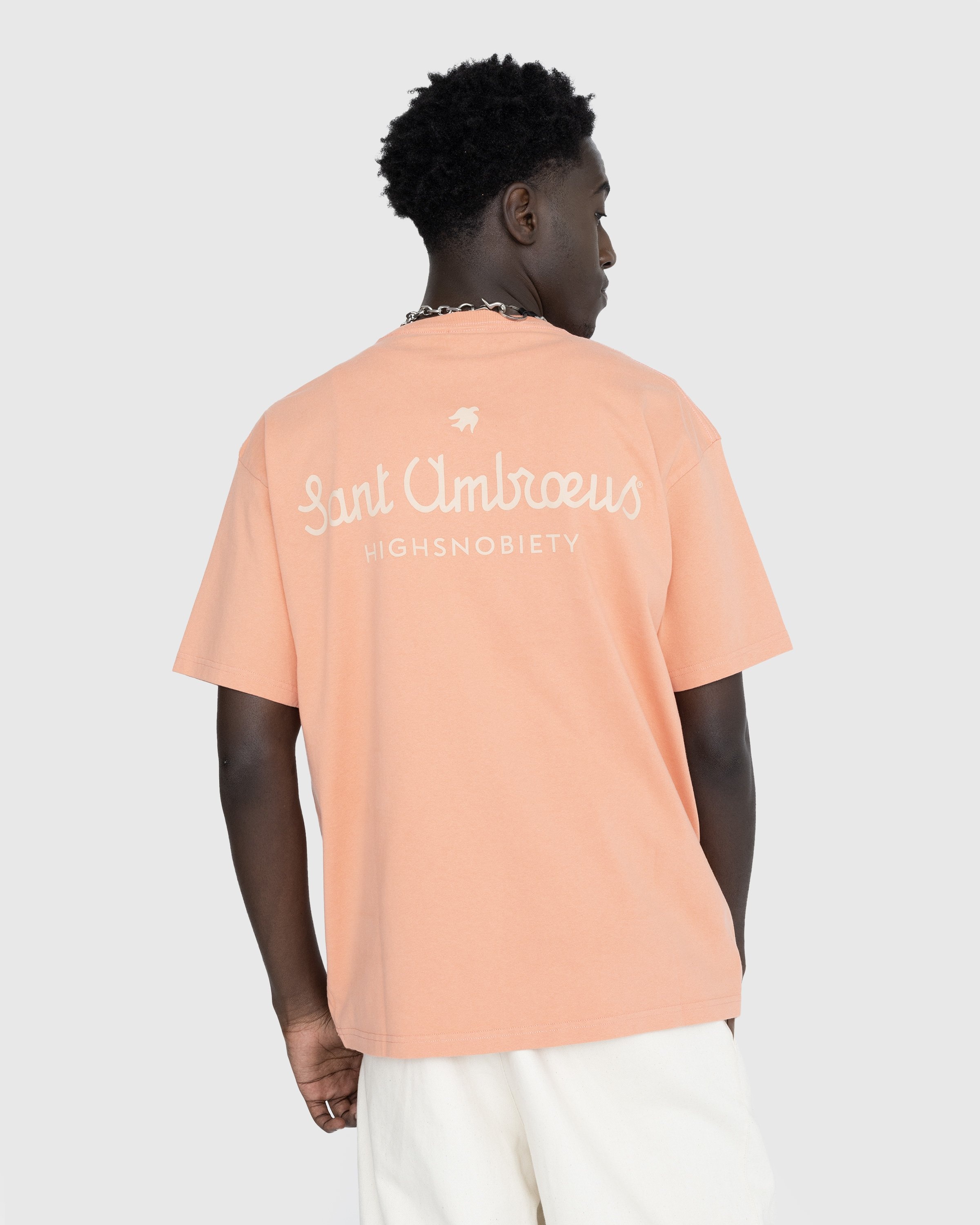 Highsnobiety x Sant Ambroeus – T-Shirt Pink - T-shirts - Pink - Image 4
