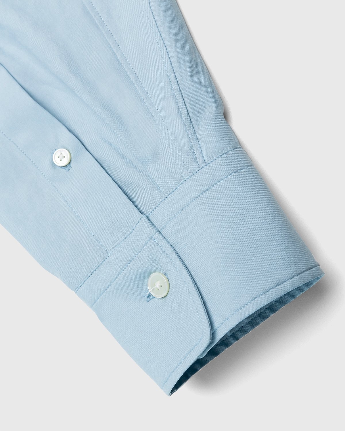 Auralee – Twill Shirt Blue - Shirts - Blue - Image 6