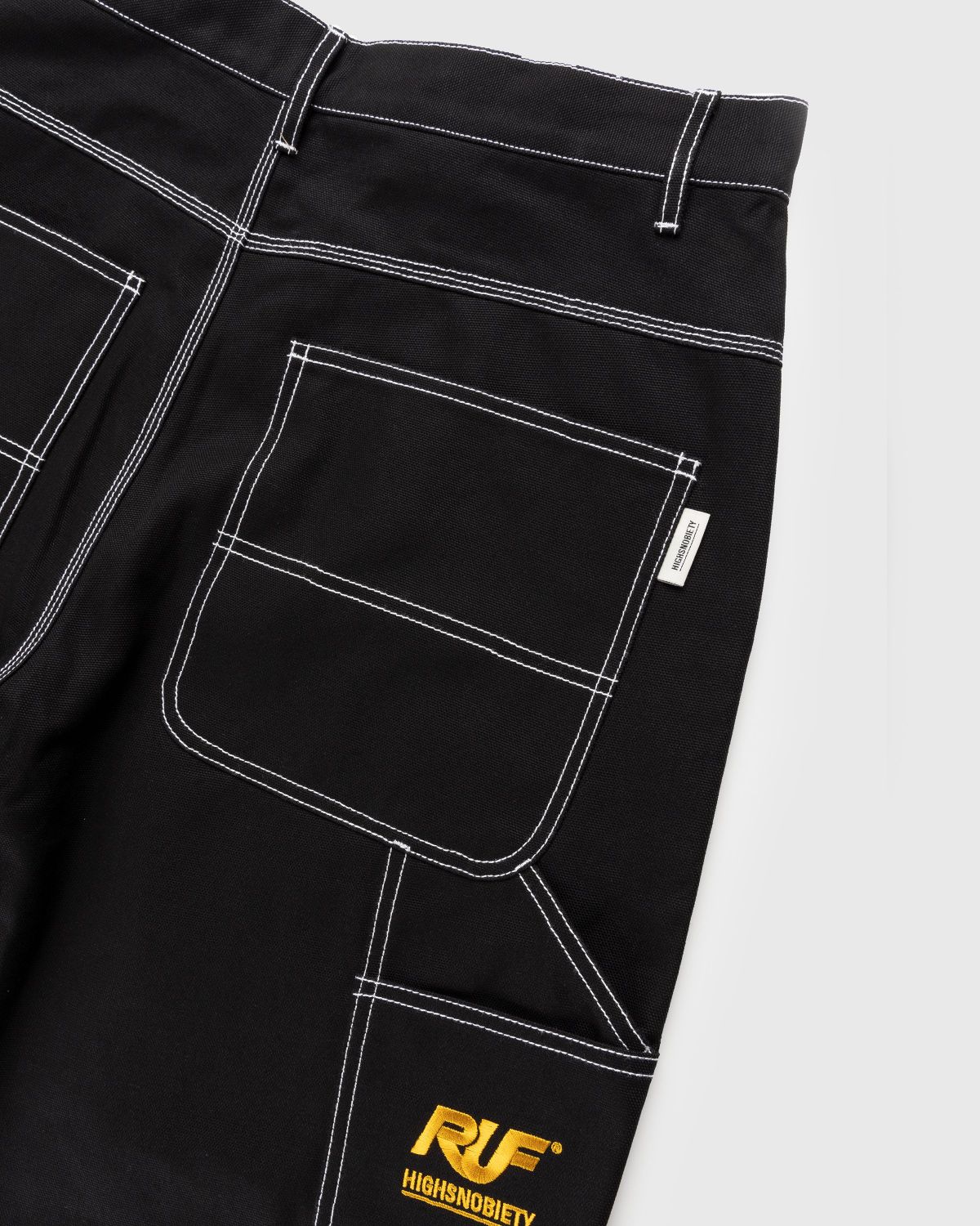 RUF x Highsnobiety – Cotton Work Pants Black - Pants - Black - Image 4
