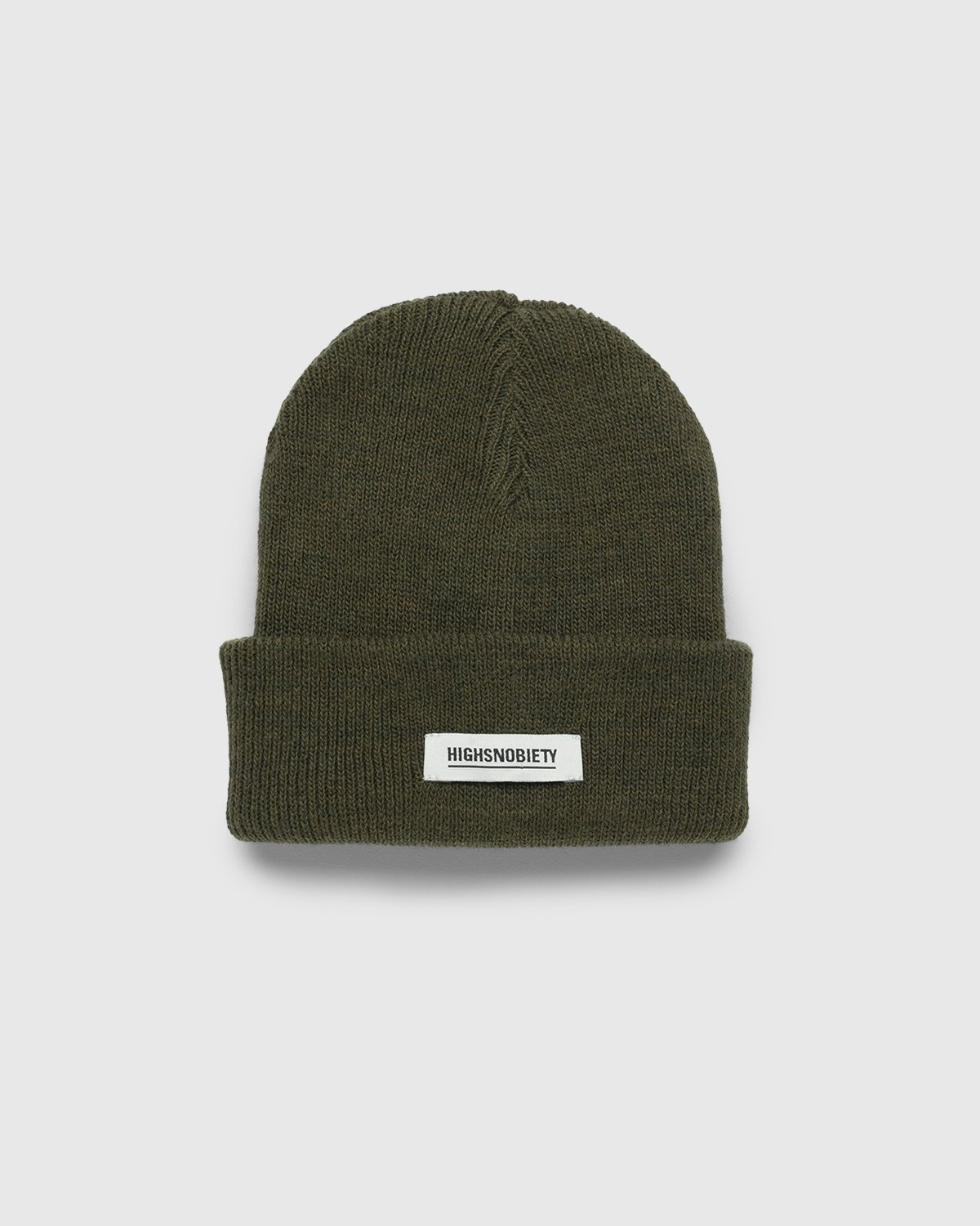 Highsnobiety – Watch Logo Staples Beanie Mulch - Hats - Beige - Image 1