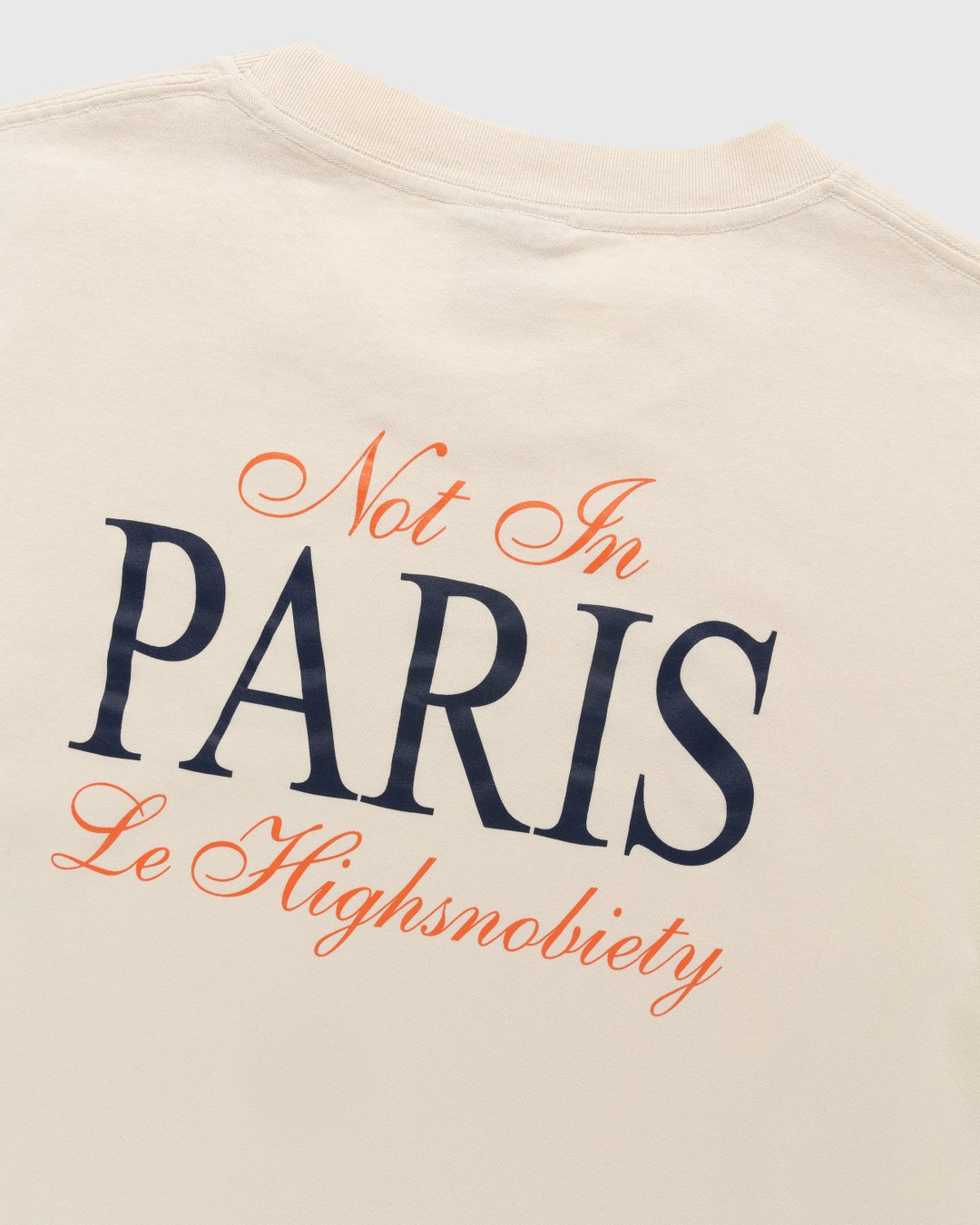Highsnobiety – Not In Paris 4 Eiffel Tower T-Shirt Eggshell - Tops - Beige - Image 3