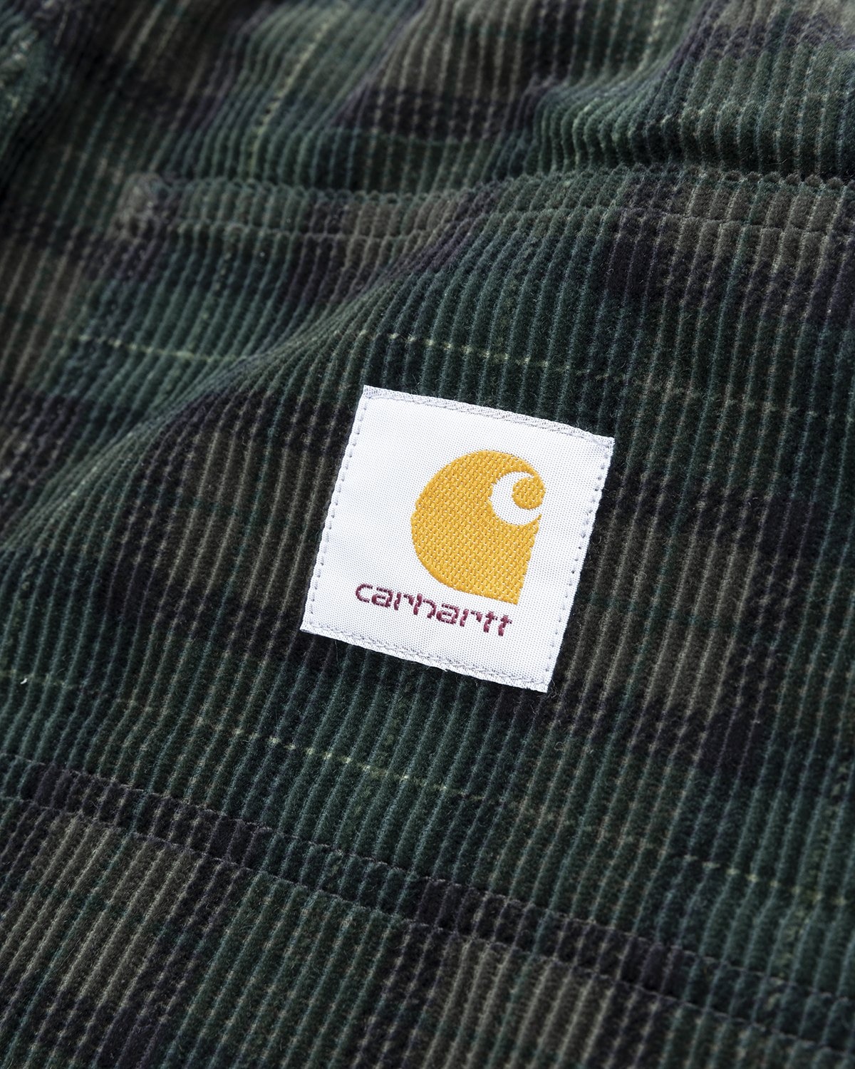 Carhartt WIP – Rinsed Plaid Flint Pant Grove - Pants - Green - Image 3