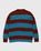 J.W. Anderson – Striped Patch Pocket Crewneck Jumper Blue/Pecan - Knitwear - Multi - Image 2