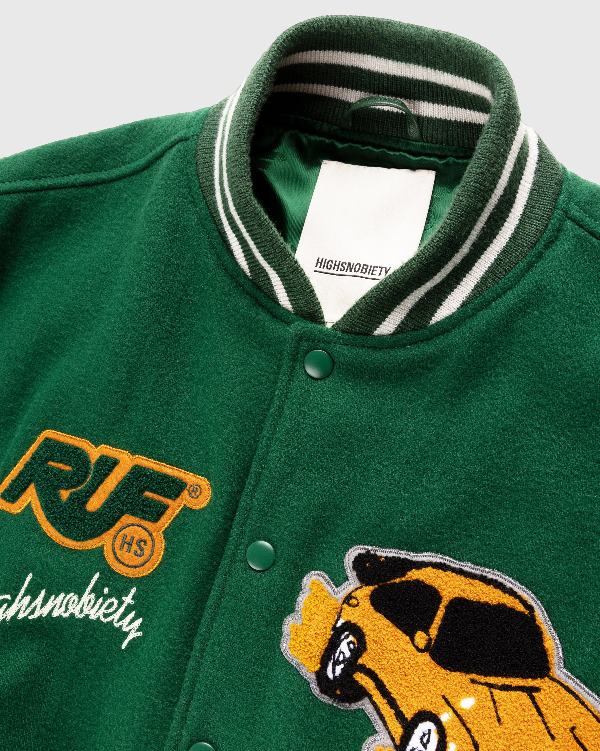 RUF x Highsnobiety – Varsity Jacket Green - Bomber Jackets - Green - Image 3